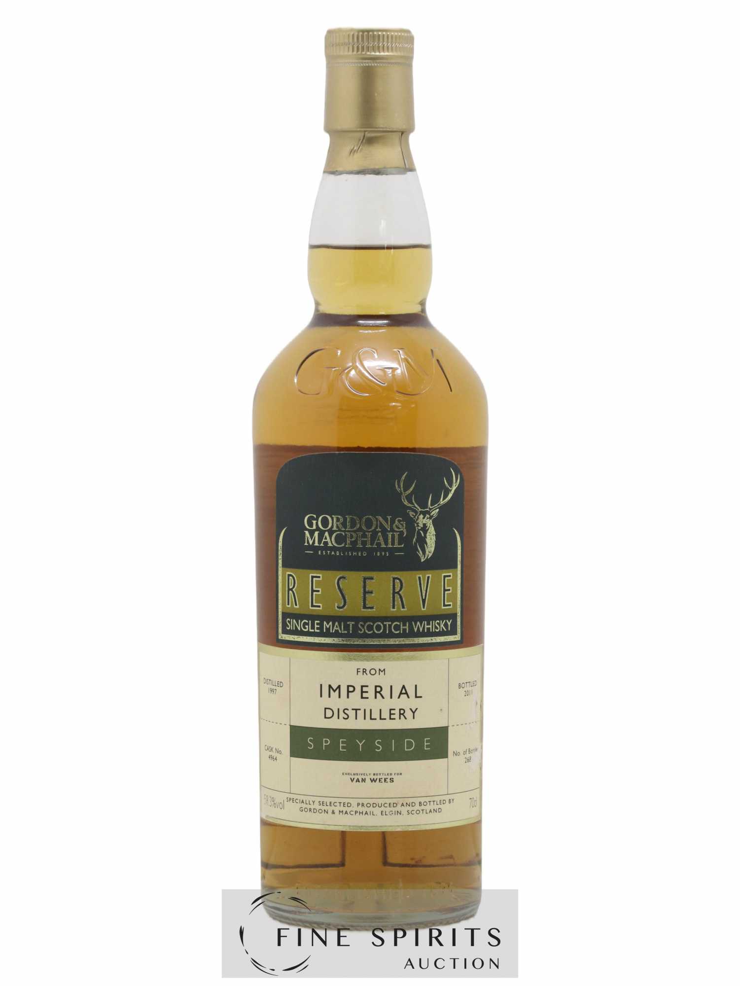 Imperial 1997 Gordon & Macphail Reserve Cask n°4964 One of 268 - bottled 2011 Van Wees