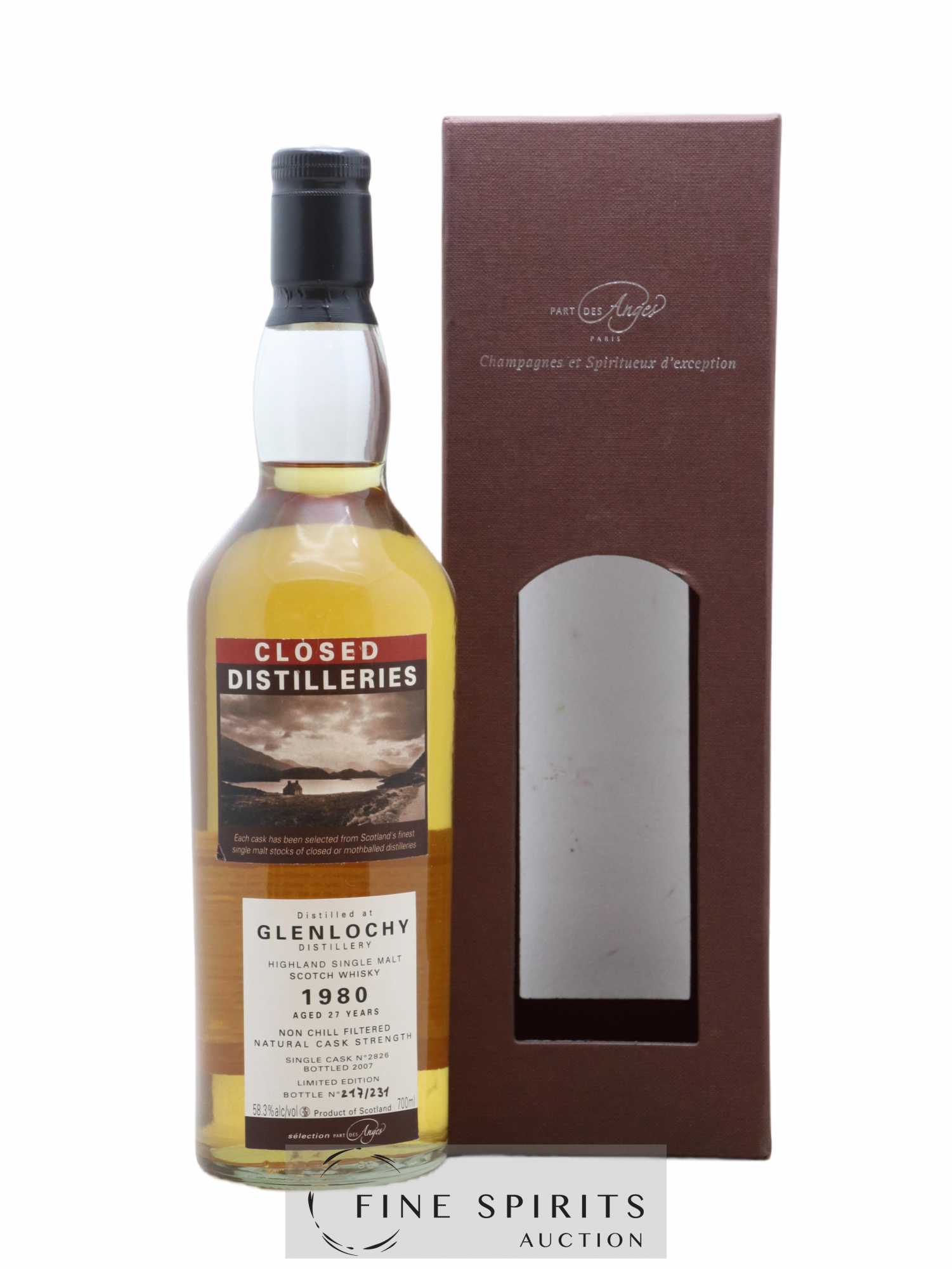 Glenlochy 27 years 1980 Part des Anges Single Cask n°2826 - One of 231 - bottled 2007 Closed Distilleries