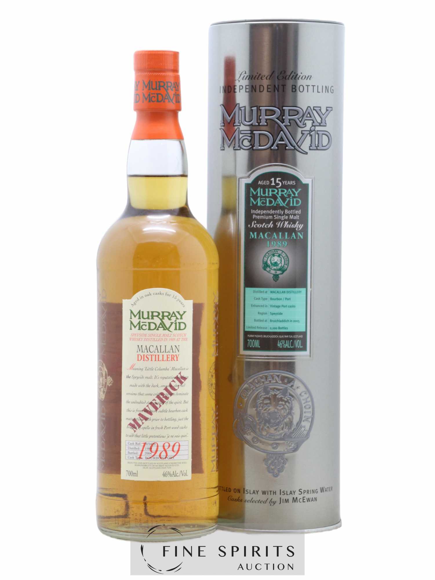 Macallan (The) 1989 Murray Mc David Maverick Cask Ref W0410 - bottled 2004