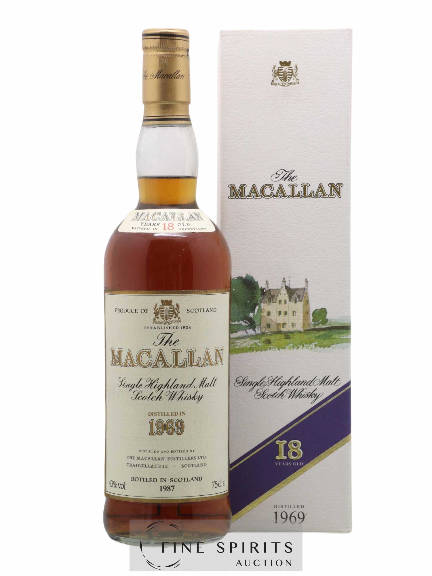 Macallan (The) 18 years 1969 Of. Sherry Wood Matured - bottled 1987