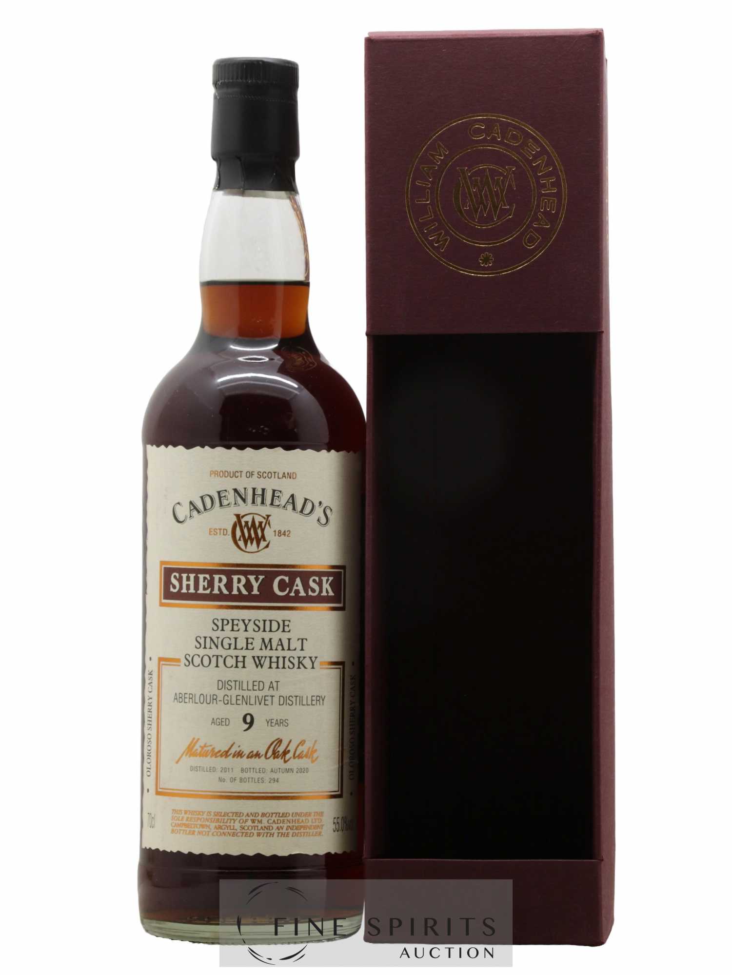 Aberlour 9 years 2011 Cadenhead's Sherry Cask One of 294 - bottled 2020