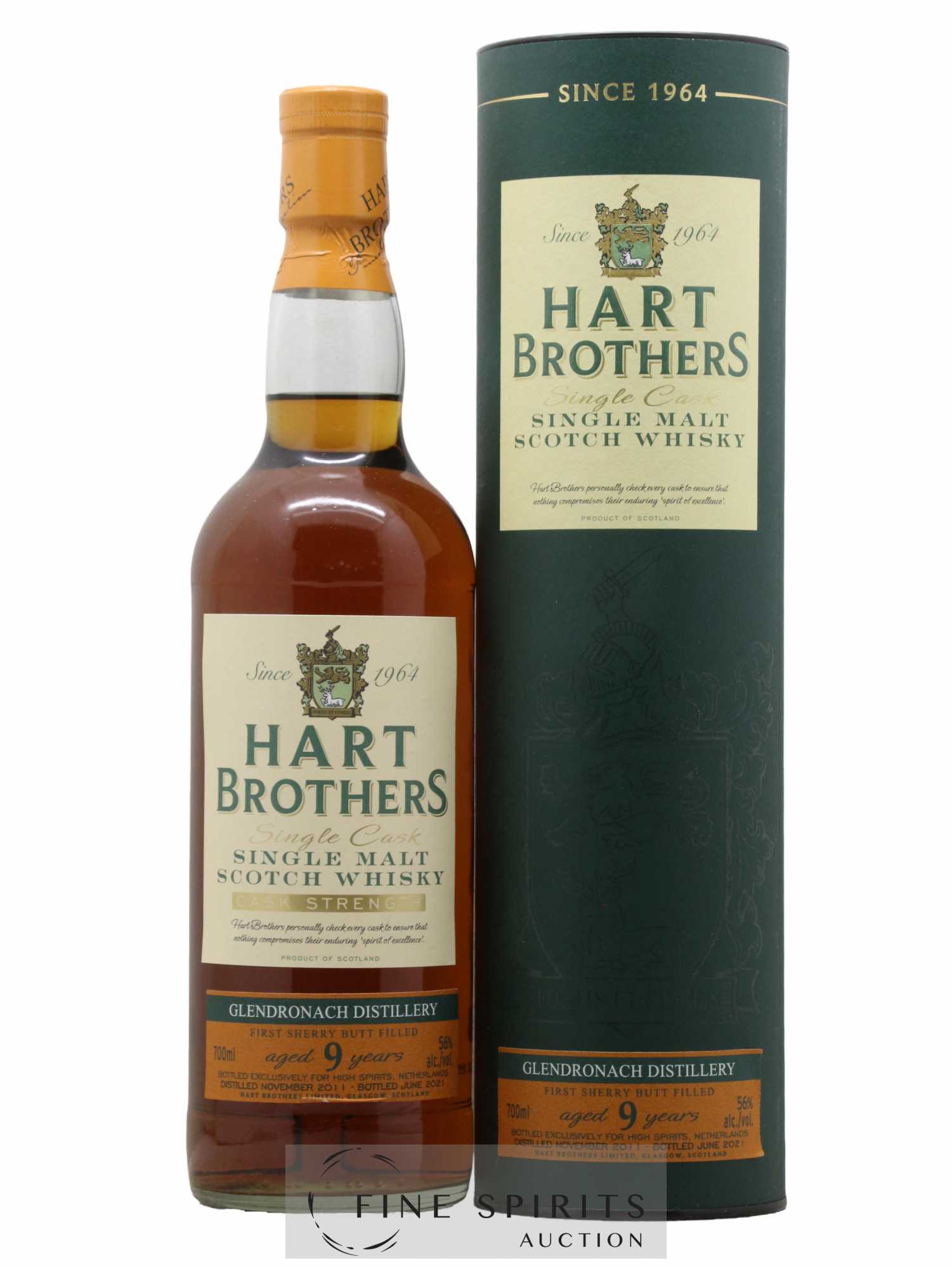 The Glendronach 9 years 2011 Hart Brothers Cask Strength bottled 2021 Single Cask