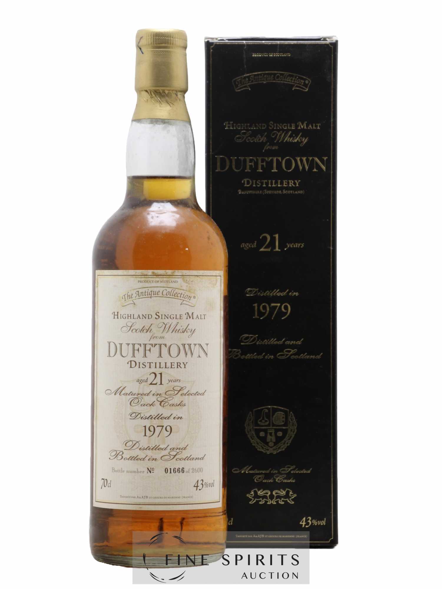 Dufftown 21 years 1979 Jean Boyer Selected Oak Casks - One of 2600 The Antique Collection
