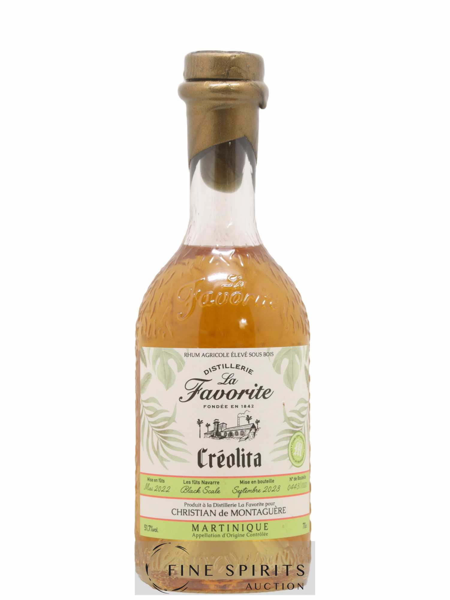 La Favorite 2022 Of. Créolita Black Scale - One of 1000 - bottled 2023 Christian de Montaguère