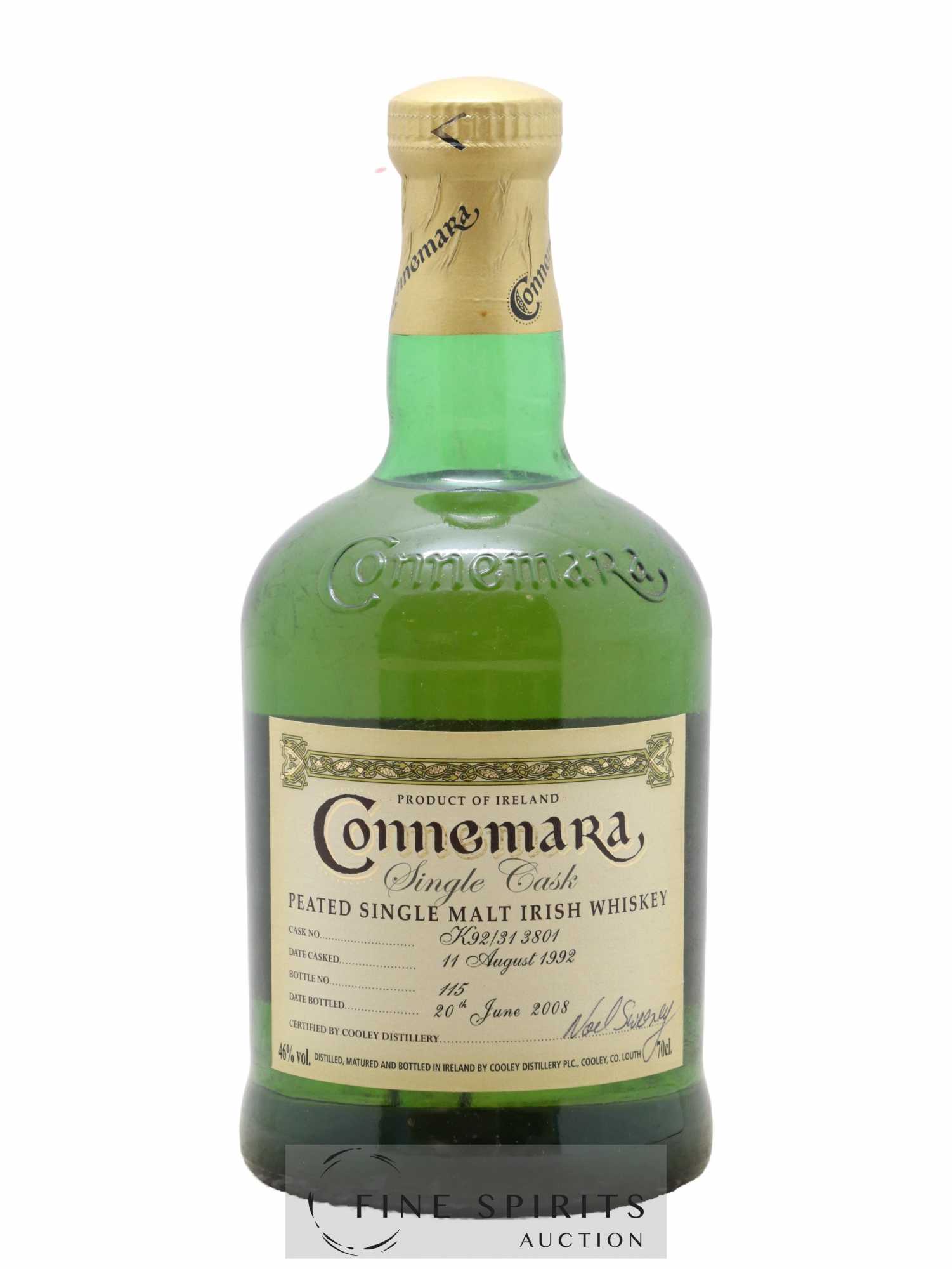 Connemara 1992 Of. Single Cask N°K92-31 3801 - bottled 2008