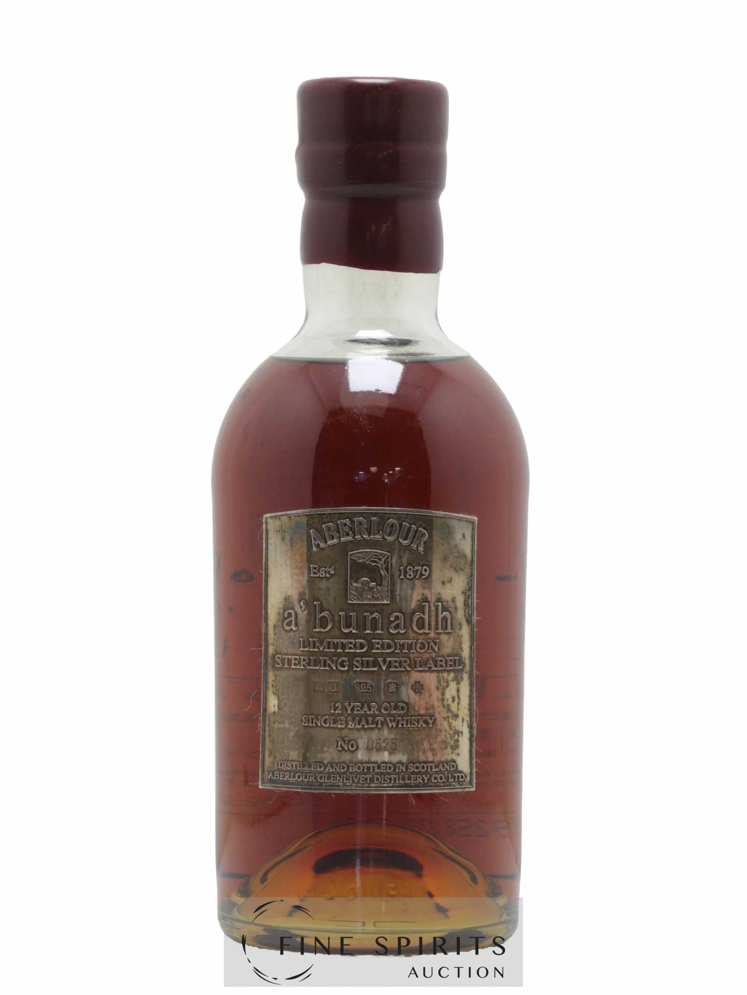 Aberlour 12 years Of. A'Bunadh Sterling Silver Label Millennium One of 2000