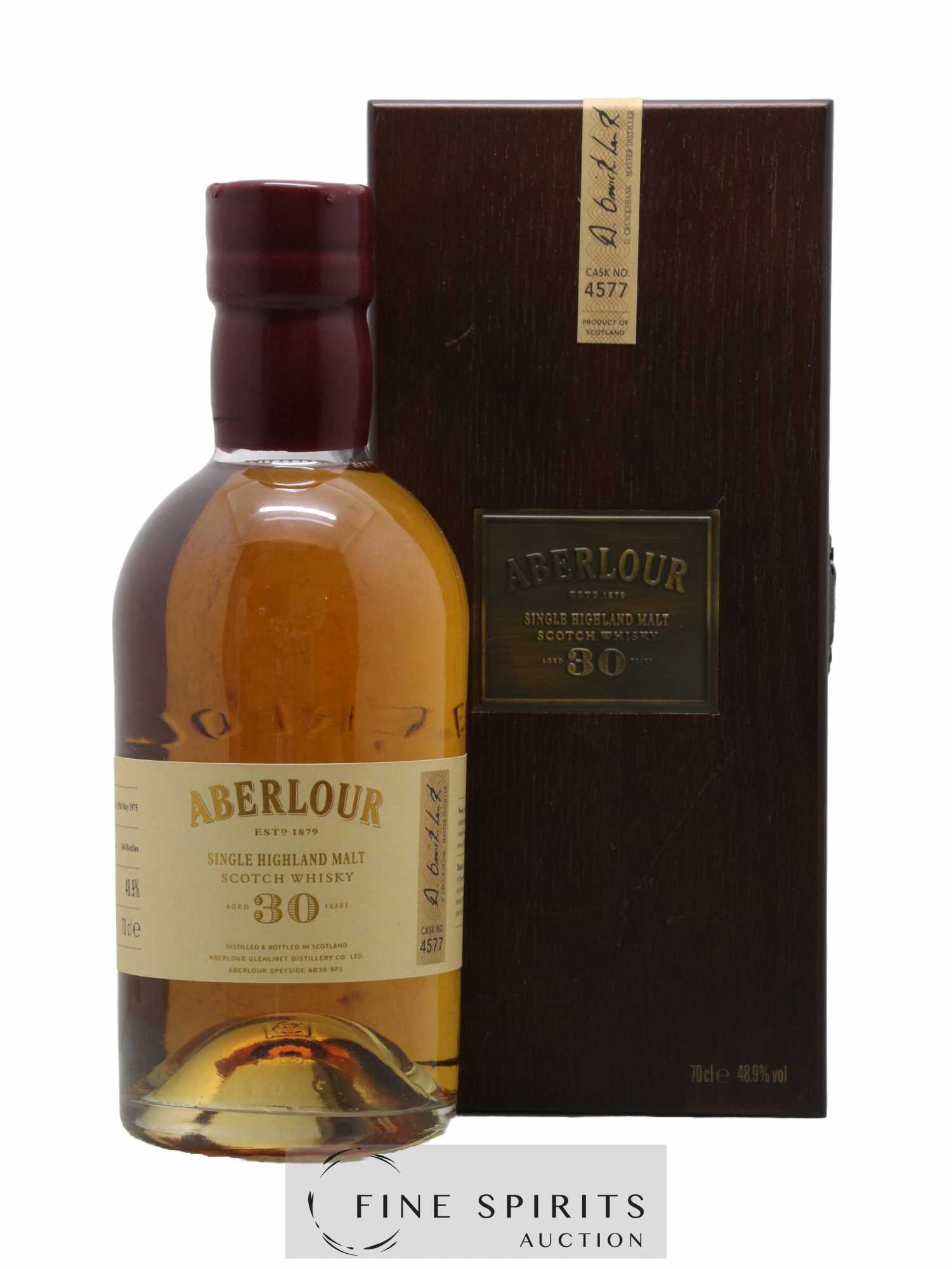 Aberlour 30 years 1975 Of. Cask n°4577 - One of 164