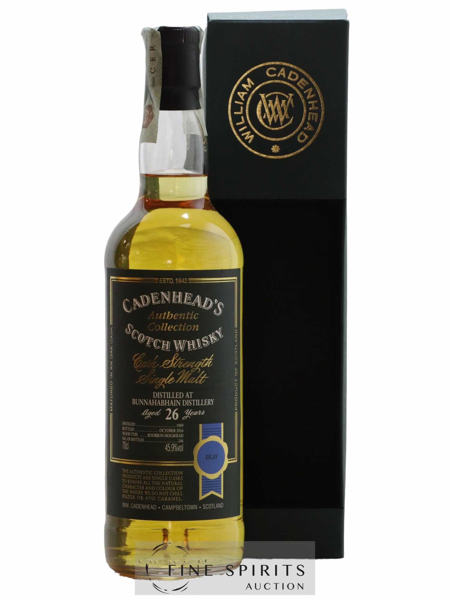 Bunnahabhain 26 years 1989 Cadenhead's Cask Strength - One of 246 - bottled 2016 Authentic Collection
