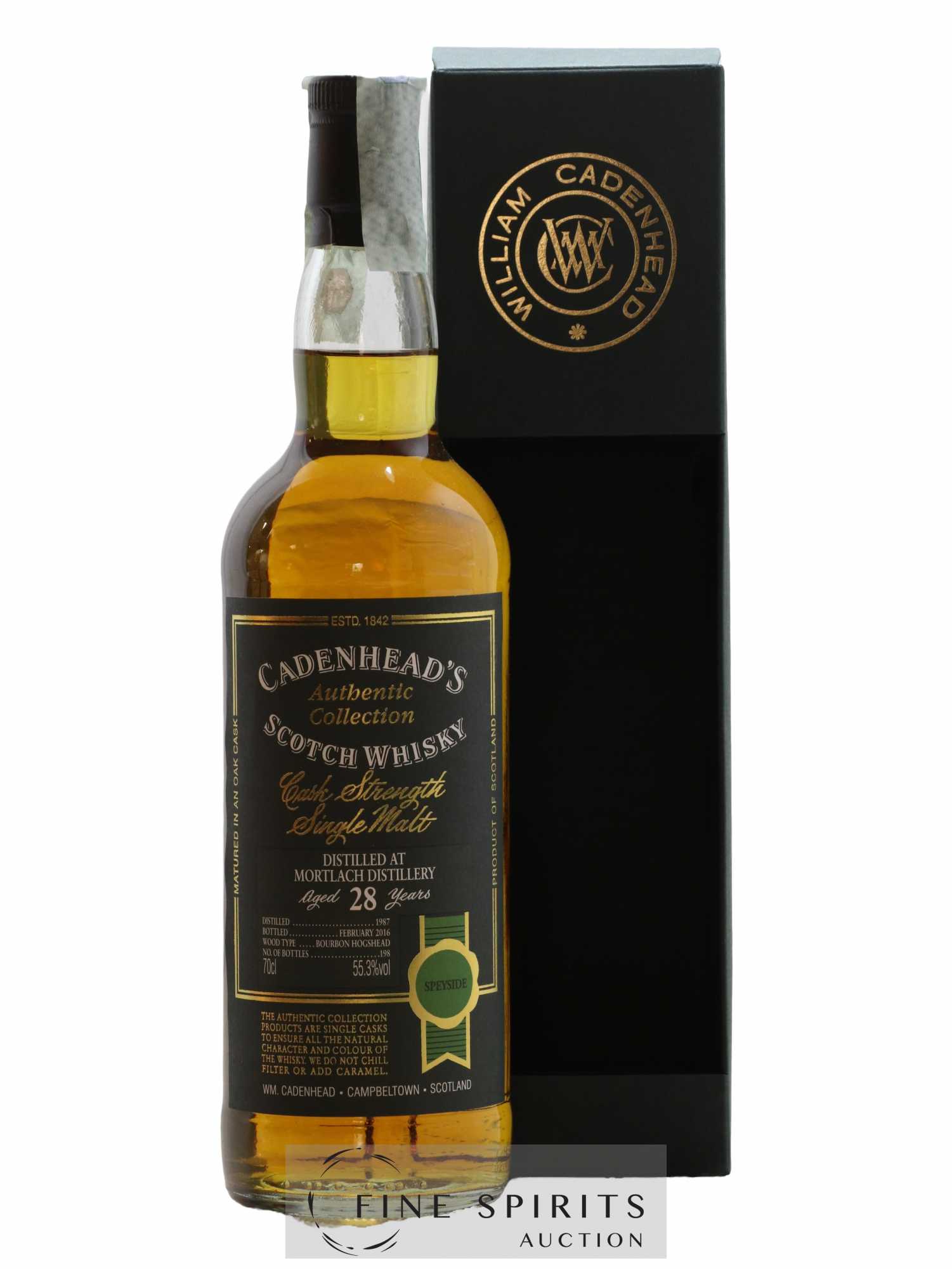 Mortlach 28 years 1987 Cadenhead's Bourbon Hogshead - One of 198 - bottled 2016 Authentic Collection