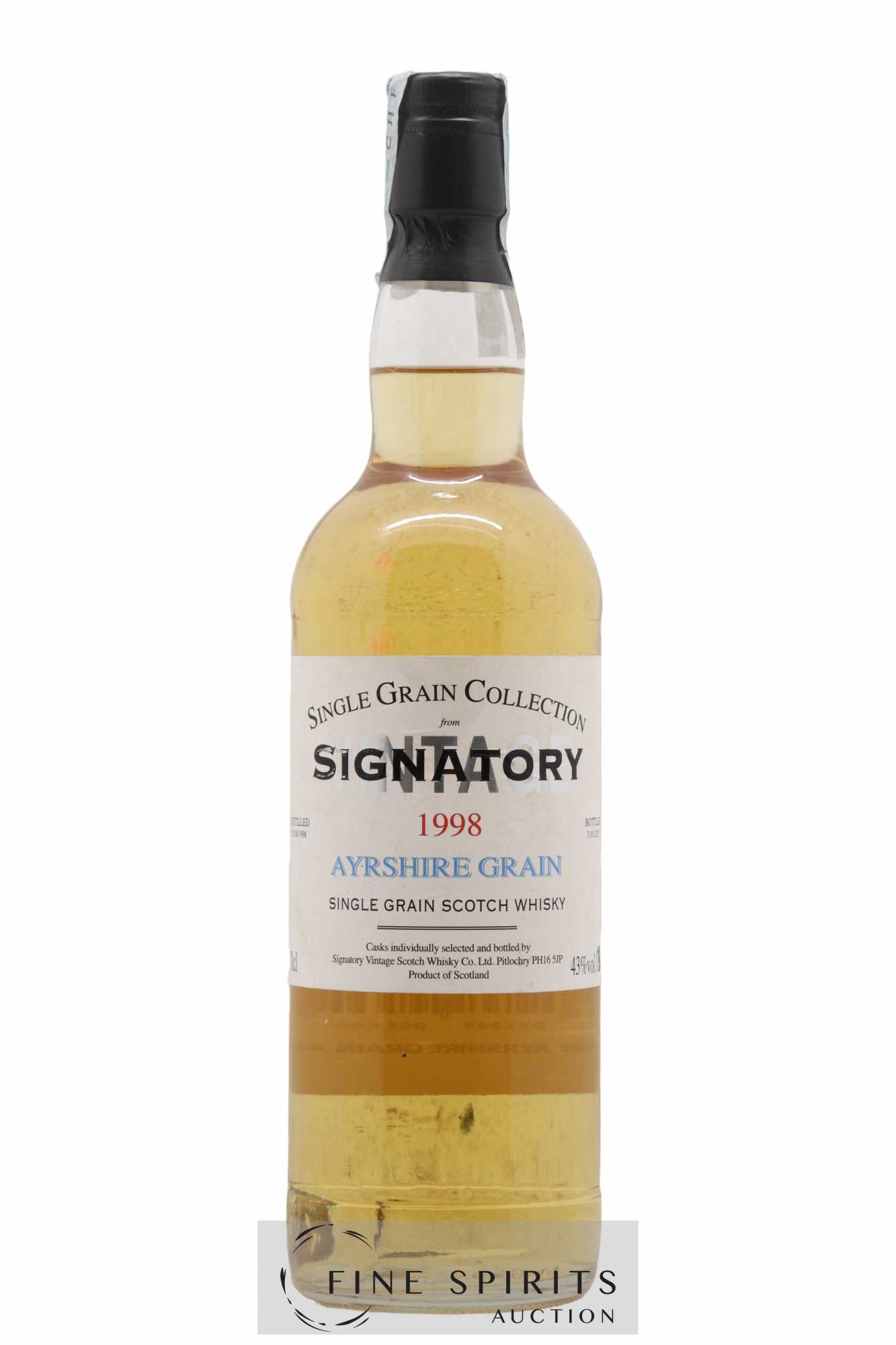 Ayrshire Grain 1998 Signatory Vintage bottled 2017 Single Grain Collection