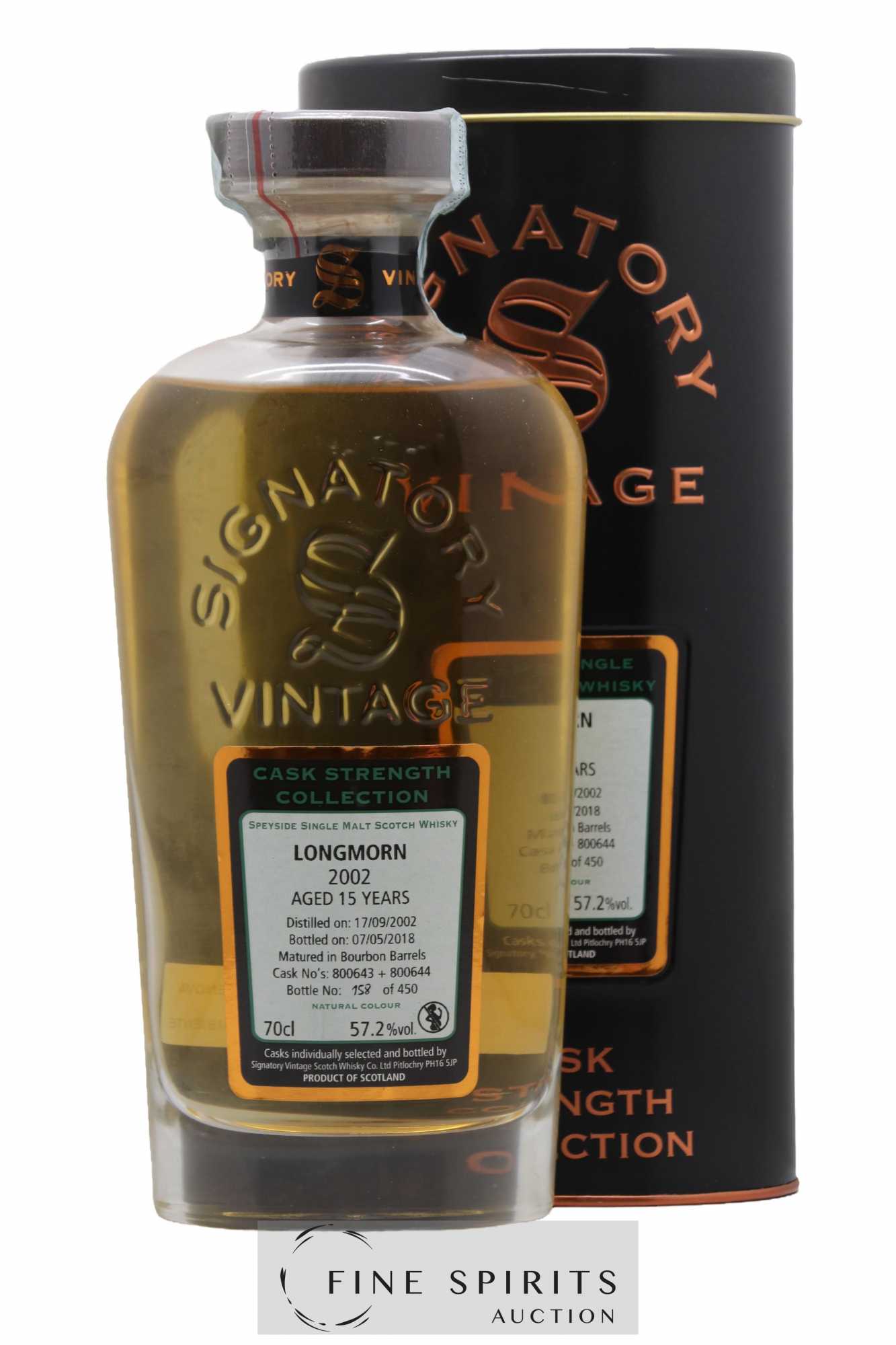 Longmorn 15 years 2002 Signatory Vintage Cask n°800643-800644 - One of 450 - bottled 2018 Cask Strength Collection