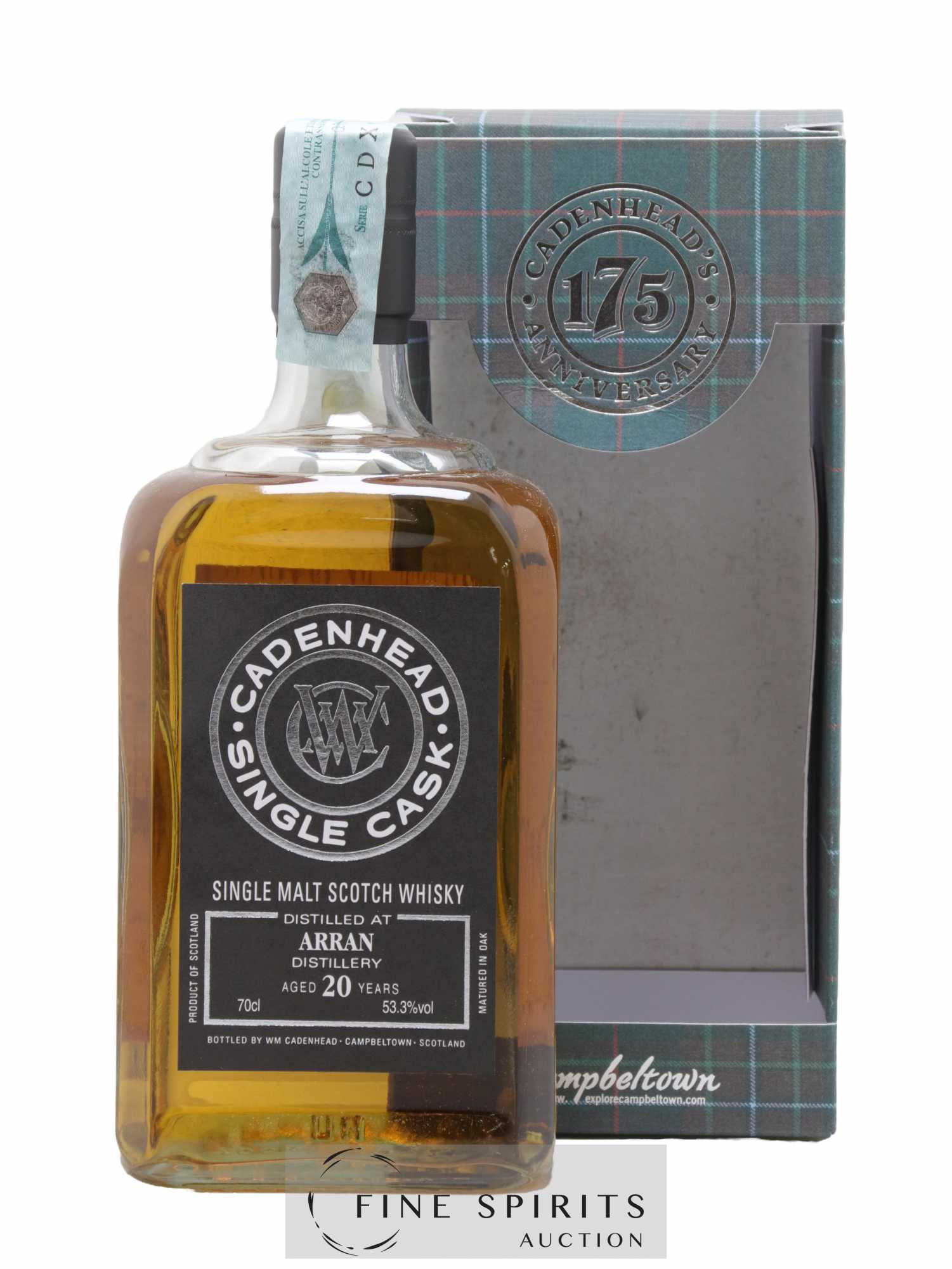 Arran 20 years 1996 Cadenhead's 1 x Butt - One of 438 - bottled 2017 Single Cask