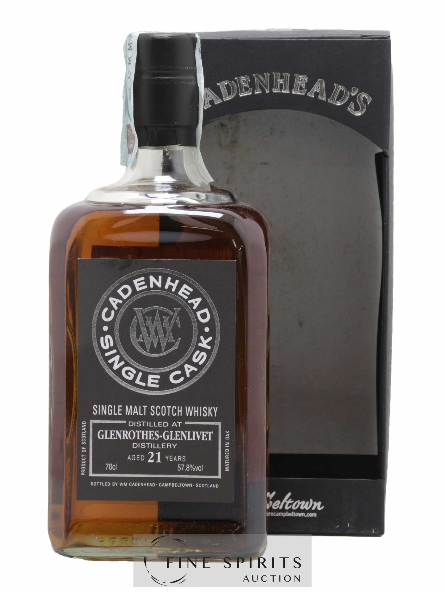Glenrothes 21 years 1997 Cadenhead's Butt - One of 522 - bottled 2018 Single Cask