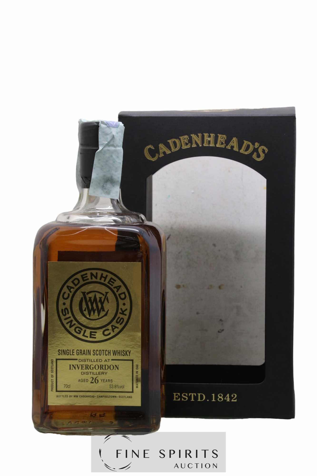Invergordon 26 years 1991 Cadenhead's Bourbon Hogshead - One of 156 - bottled 2018 Single Cask