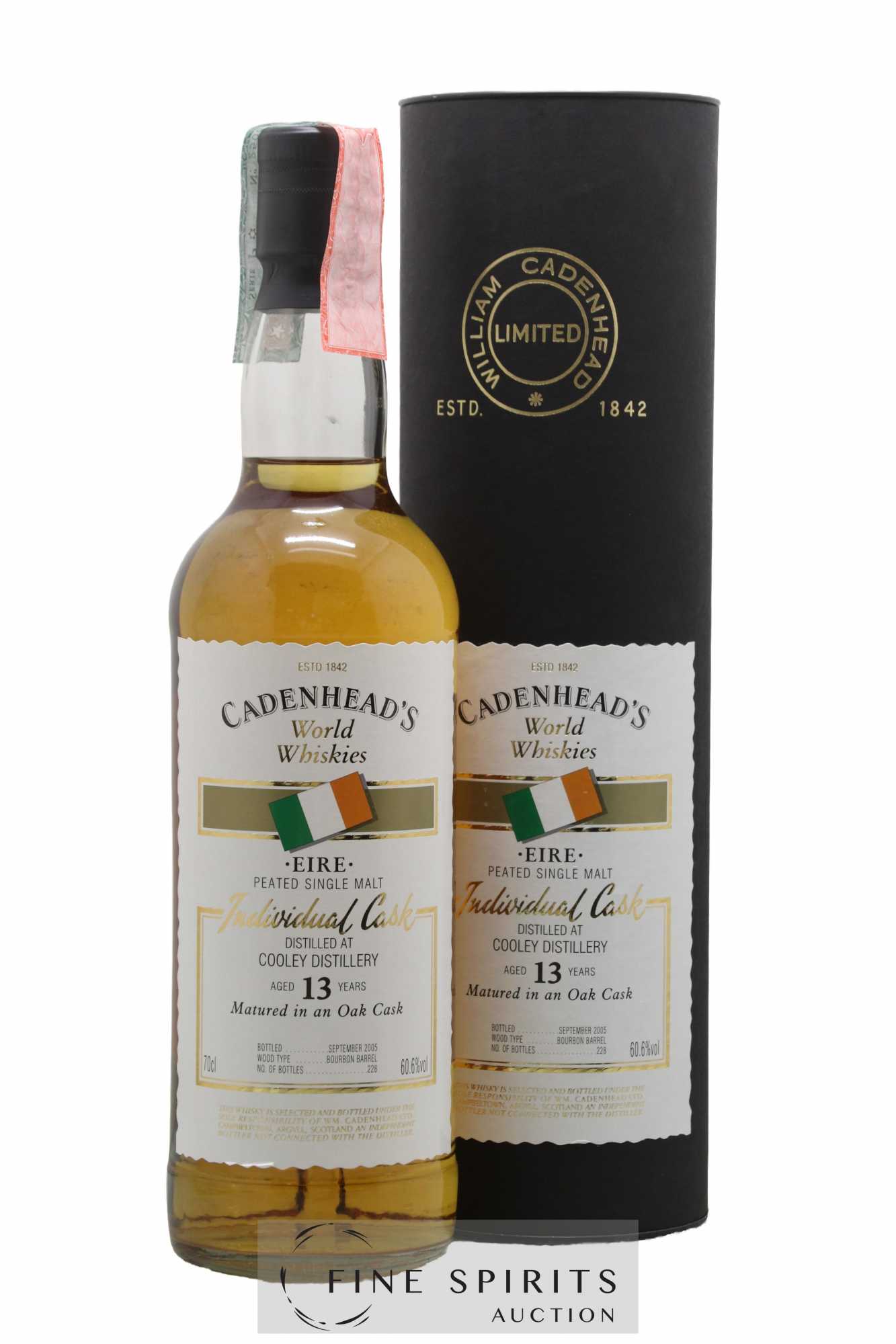 Cooley 13 years Cadenhead's Bourbon Barrel - One of 228 - bottled 2005 World Whiskies
