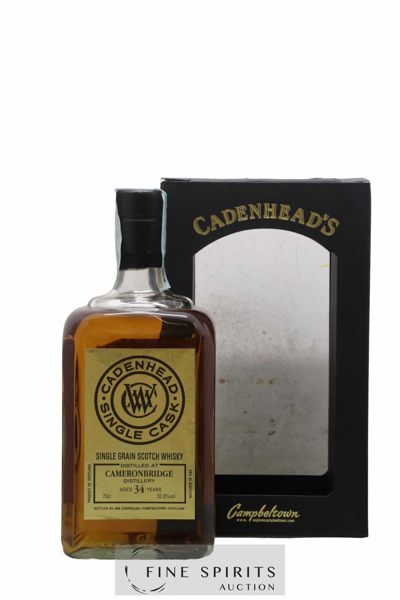Cameronbridge 34 years 1984 Cadenhead's Bourbon Barrel - One of 222 - bottled 2018 Single Cask