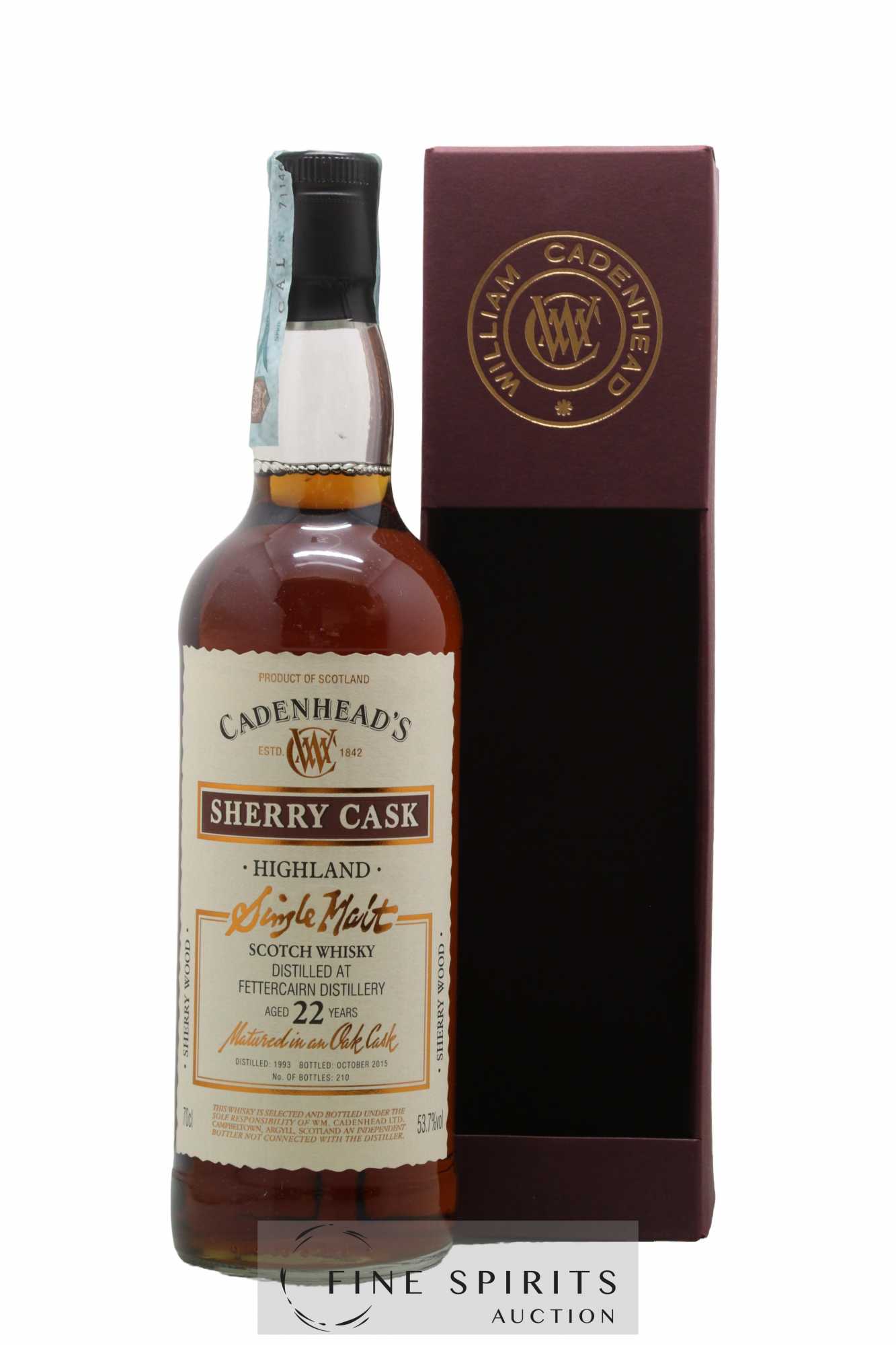 Fettercairn 22 years 1993 Cadenhead's Sherry Cask One of 210 - bottled 2015