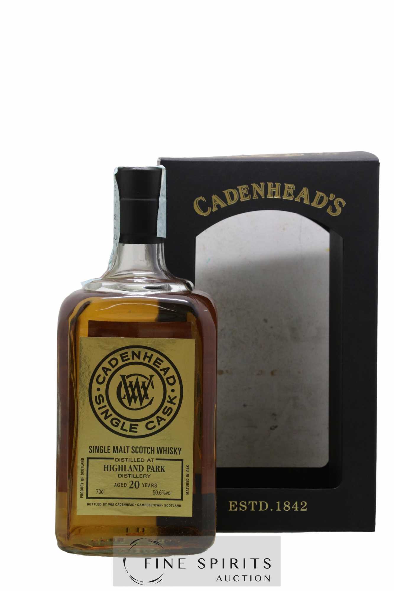 Highland Park 20 years 1996 Cadenhead's Bourbon Hogshead - One of 258 - bottled 2016 Single Cask