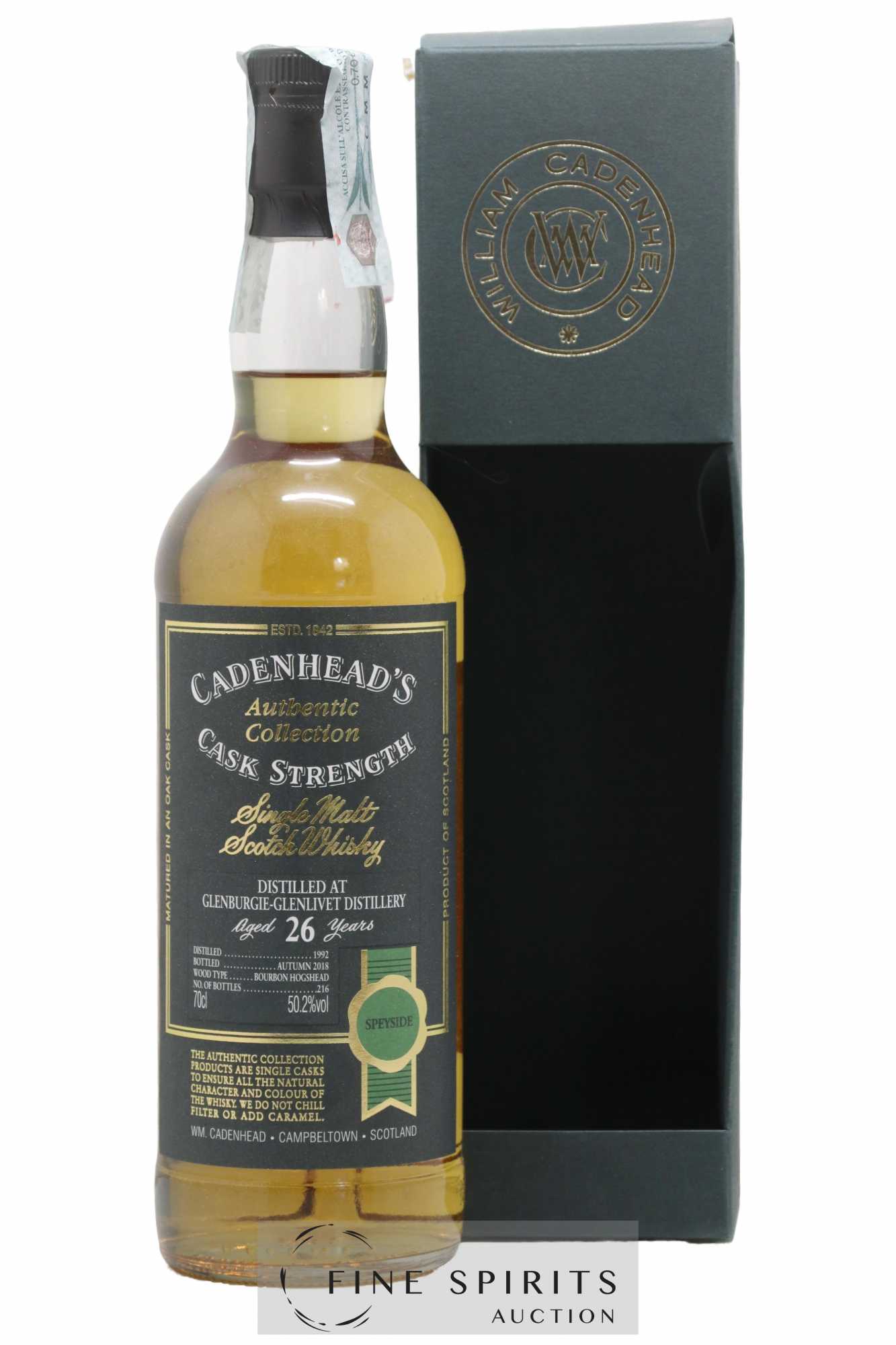 Glenburgie-Glenlivet 26 years Cadenhead's One of 216 - bottled 2018 Authentic Collection