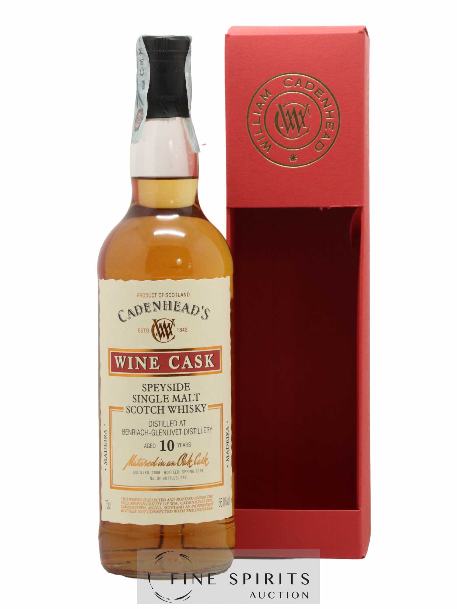Benriach 10 years 2008 Cadenhead's Wine Cask - Madeira One of 276 - bottled 2019
