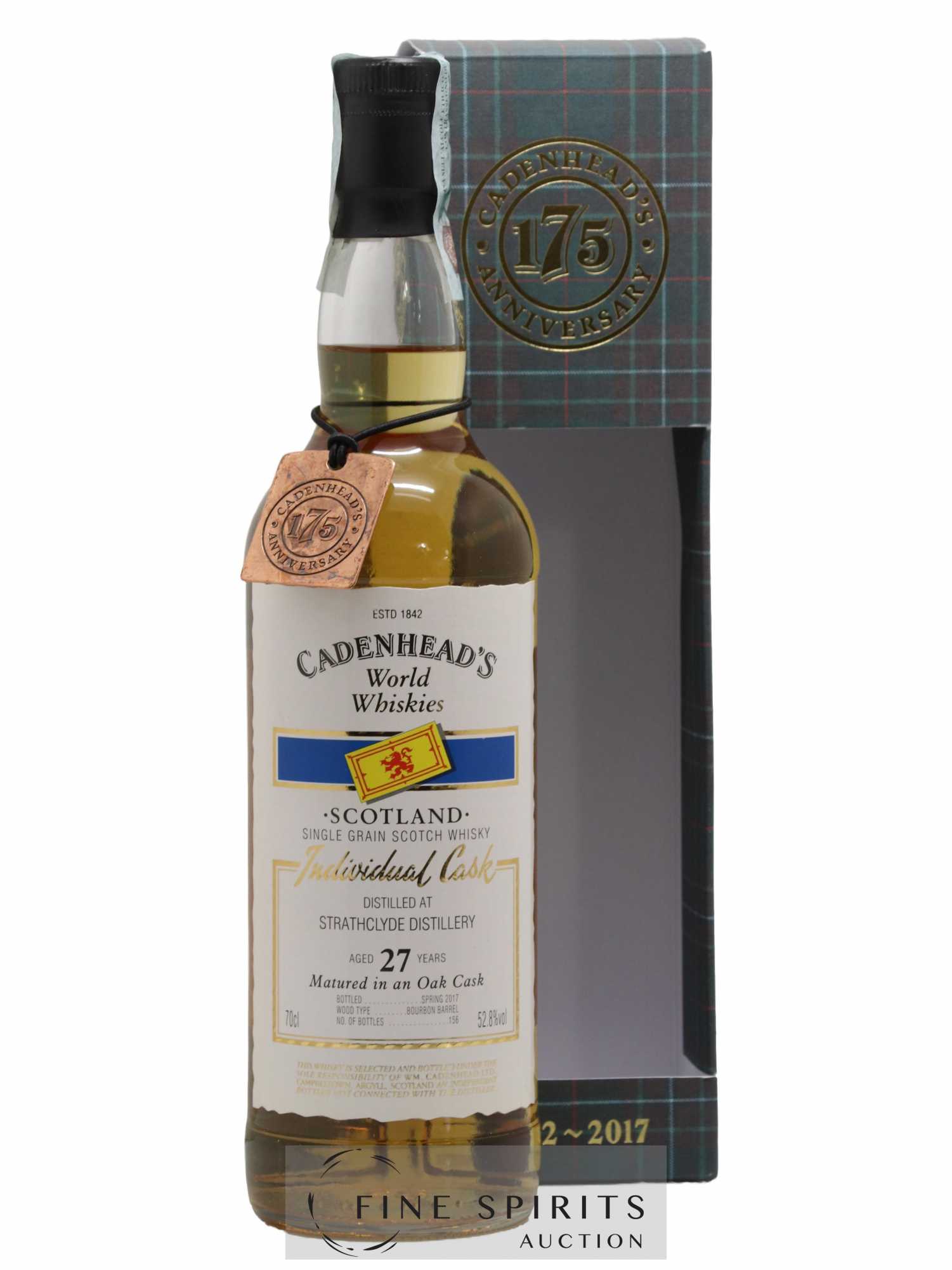 Strathclyde 27 years Cadenhead's Bourbon Barrel - One of 156 - bottled 2017 World Whiskies