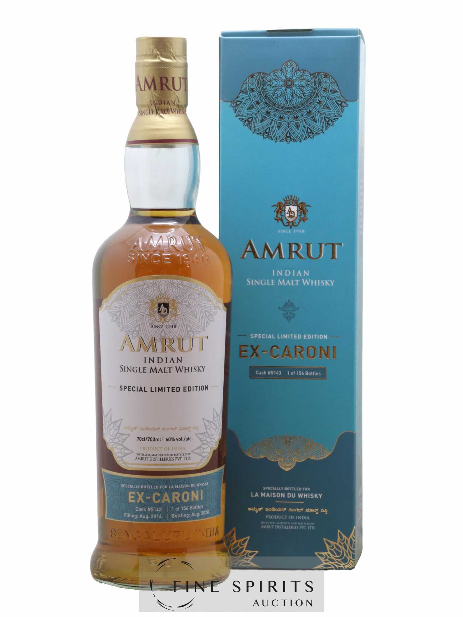 Amrut 2014 Of. Ex-Caroni Cask n°5143 - One of 156 - bottled 2020 LMDW Special Limited Edition