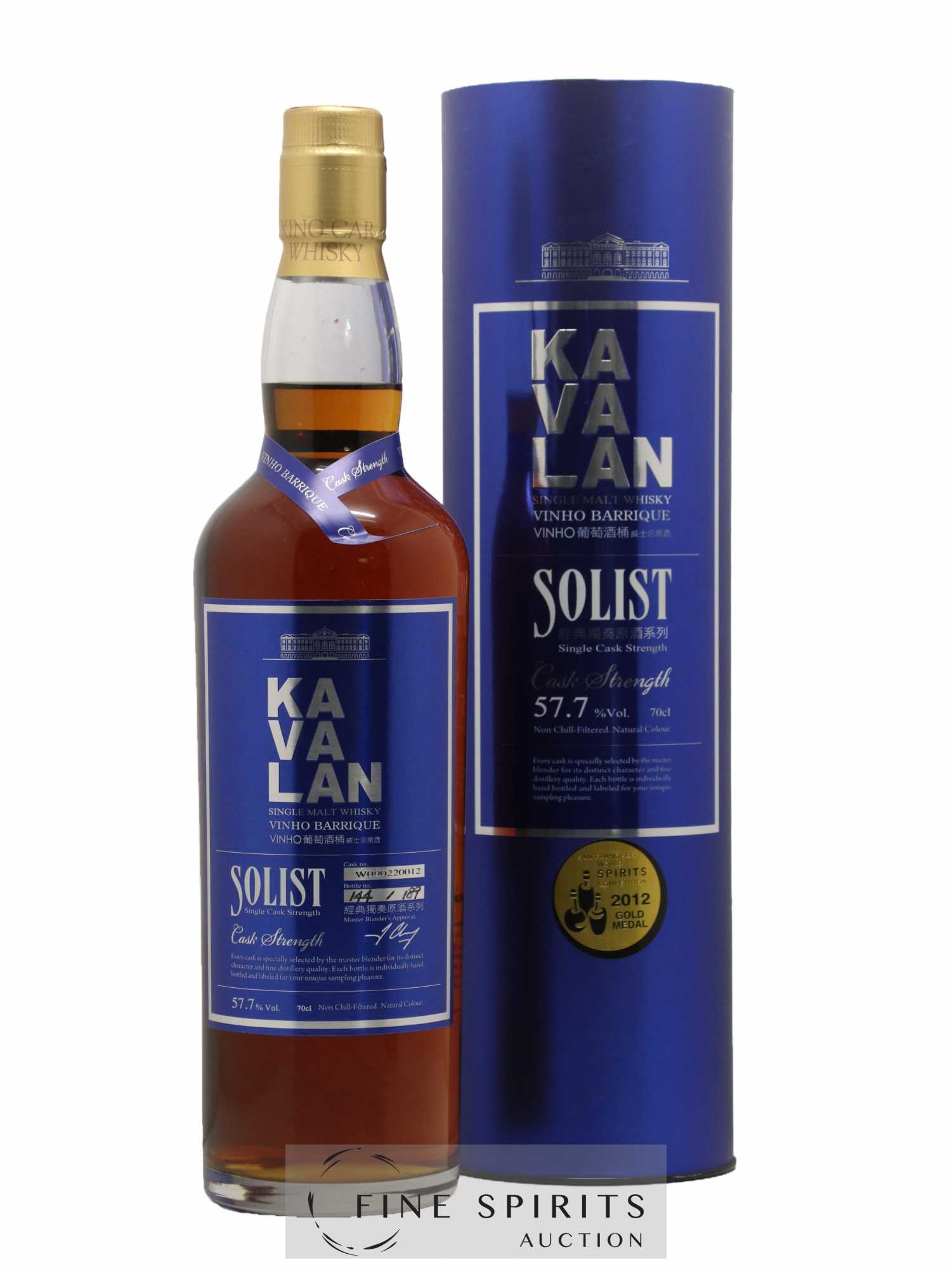 Kavalan Of. Solist Vinho Barrique n°W090220012 - One of 189 - bottled 2013 Cask Strength