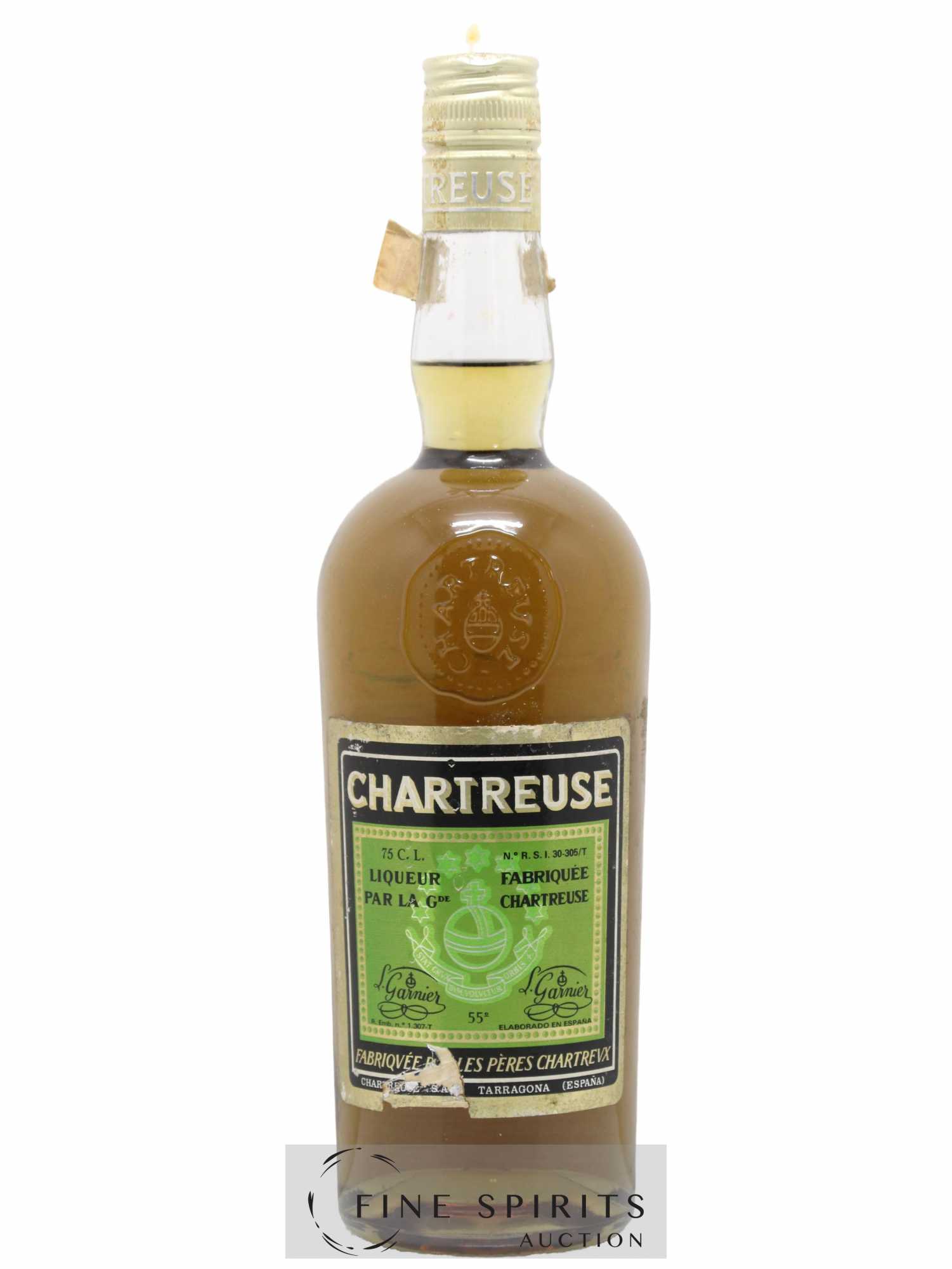 Ancienne Bouteille Chartreuse - Verre, Espagne XXème - Probablement Pleine