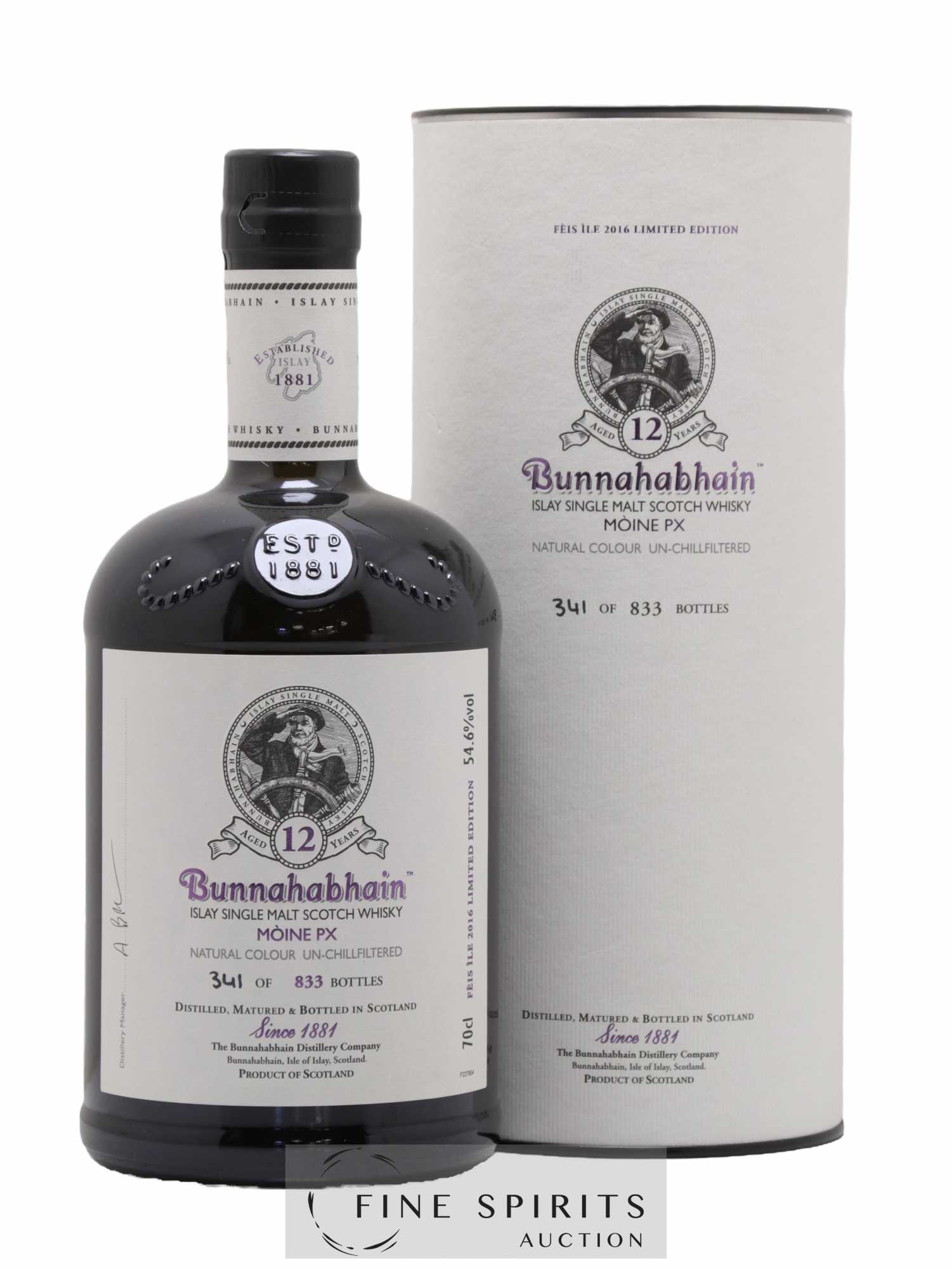 Bunnahabhain 12 years Of. Mòine PX Fèis Ile 2016 - One of 833 Limited Edition