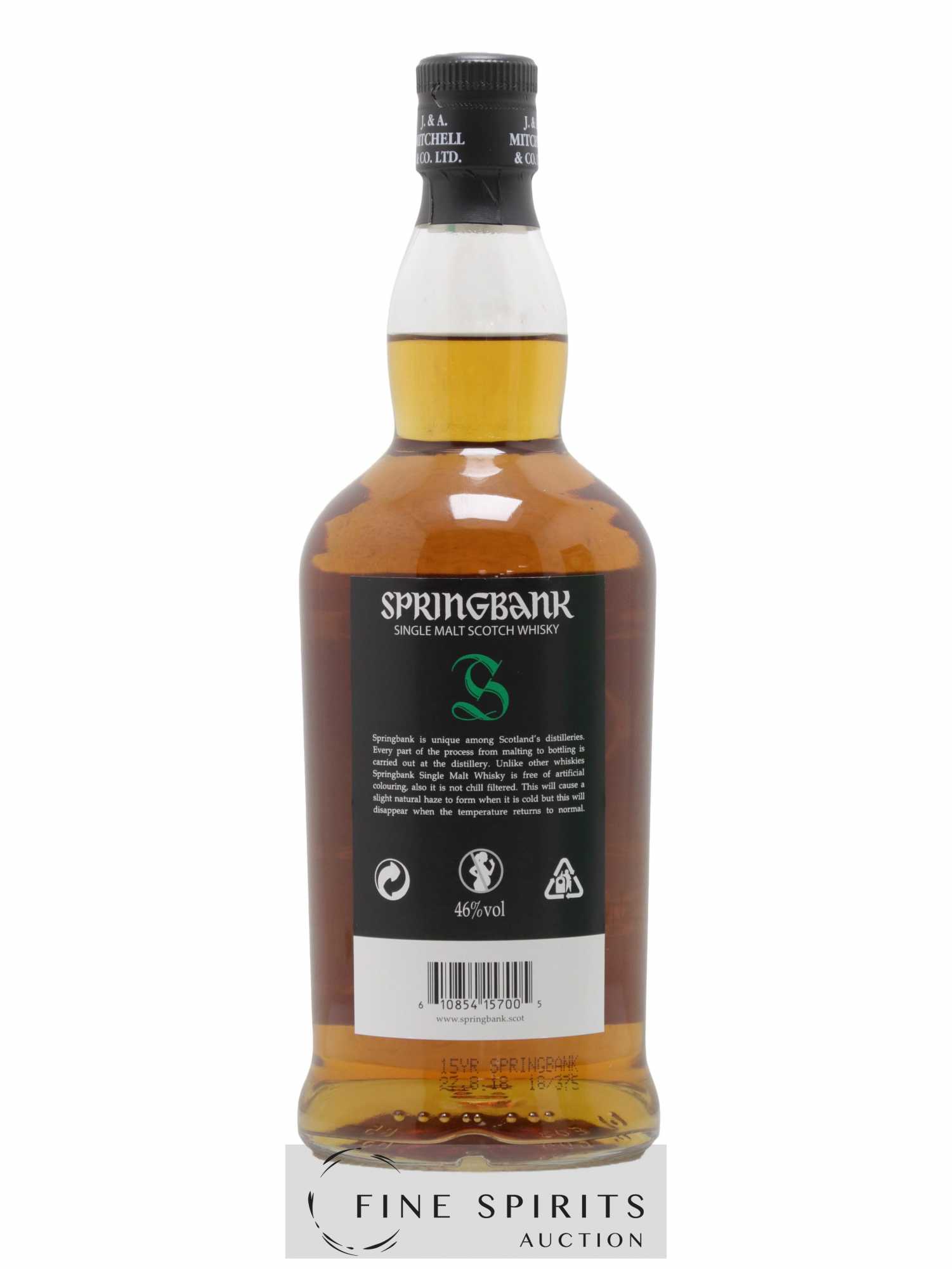 Buy Springbank 15 years Of. Green Label (lot: 405)