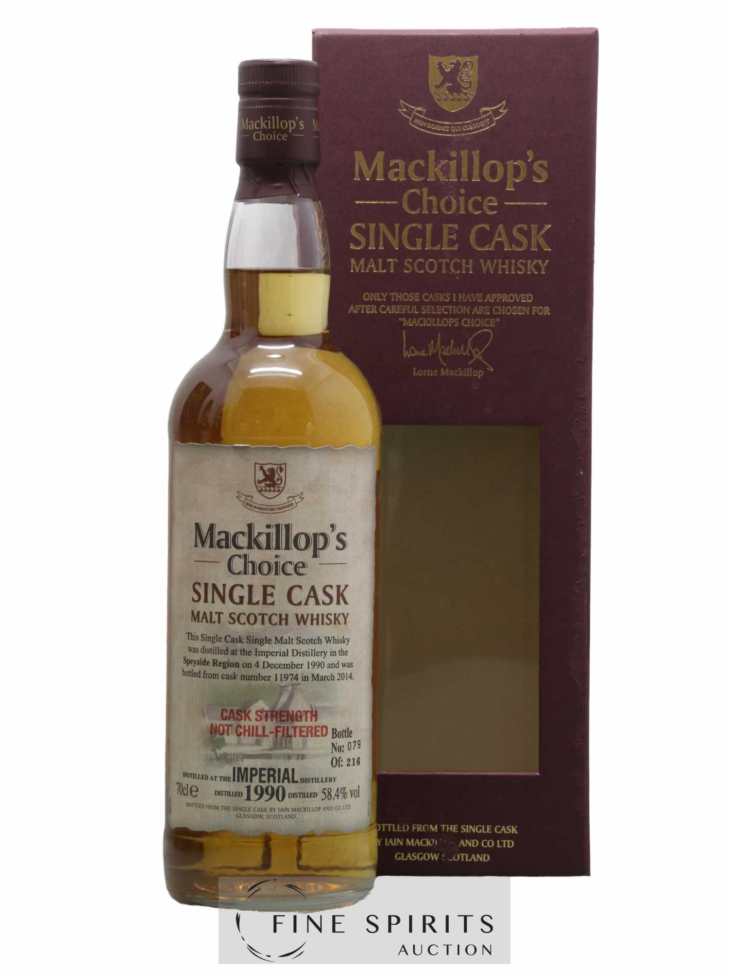 Imperial 1990 MacKillop & Co. Mackillop's Choice Single Cask n°11974 - One of 216 - bottled 2014 Cask Strength