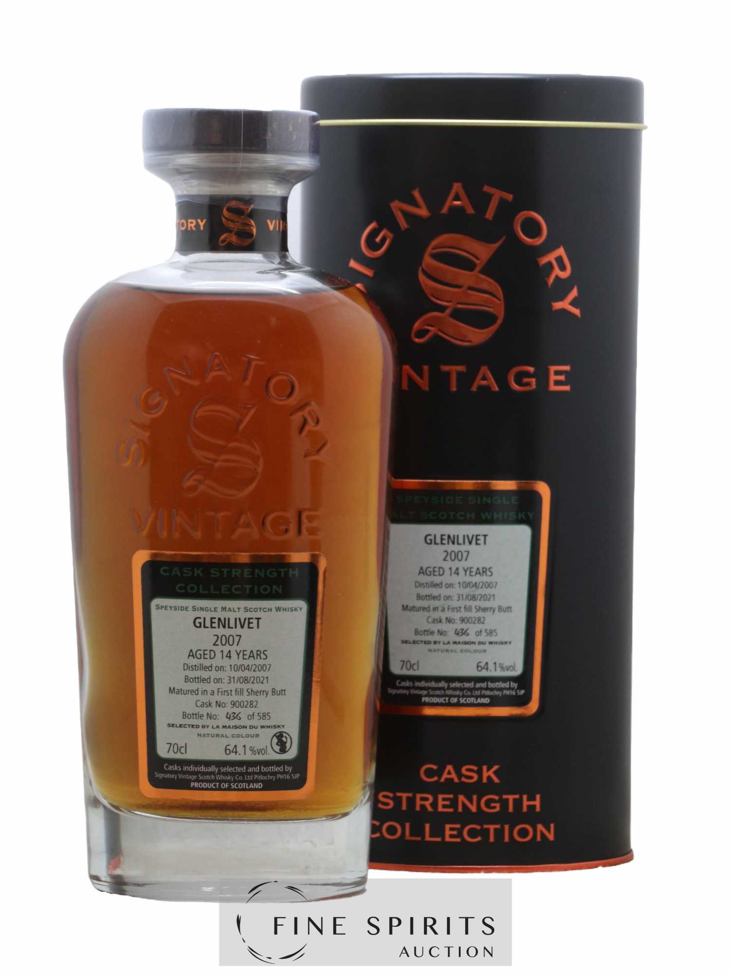 Glenlivet (The) 14 years 2007 Signatory Vintage Cask n°900282 - One of 585 - bottled 2021 LMDW Cask Strength Collection