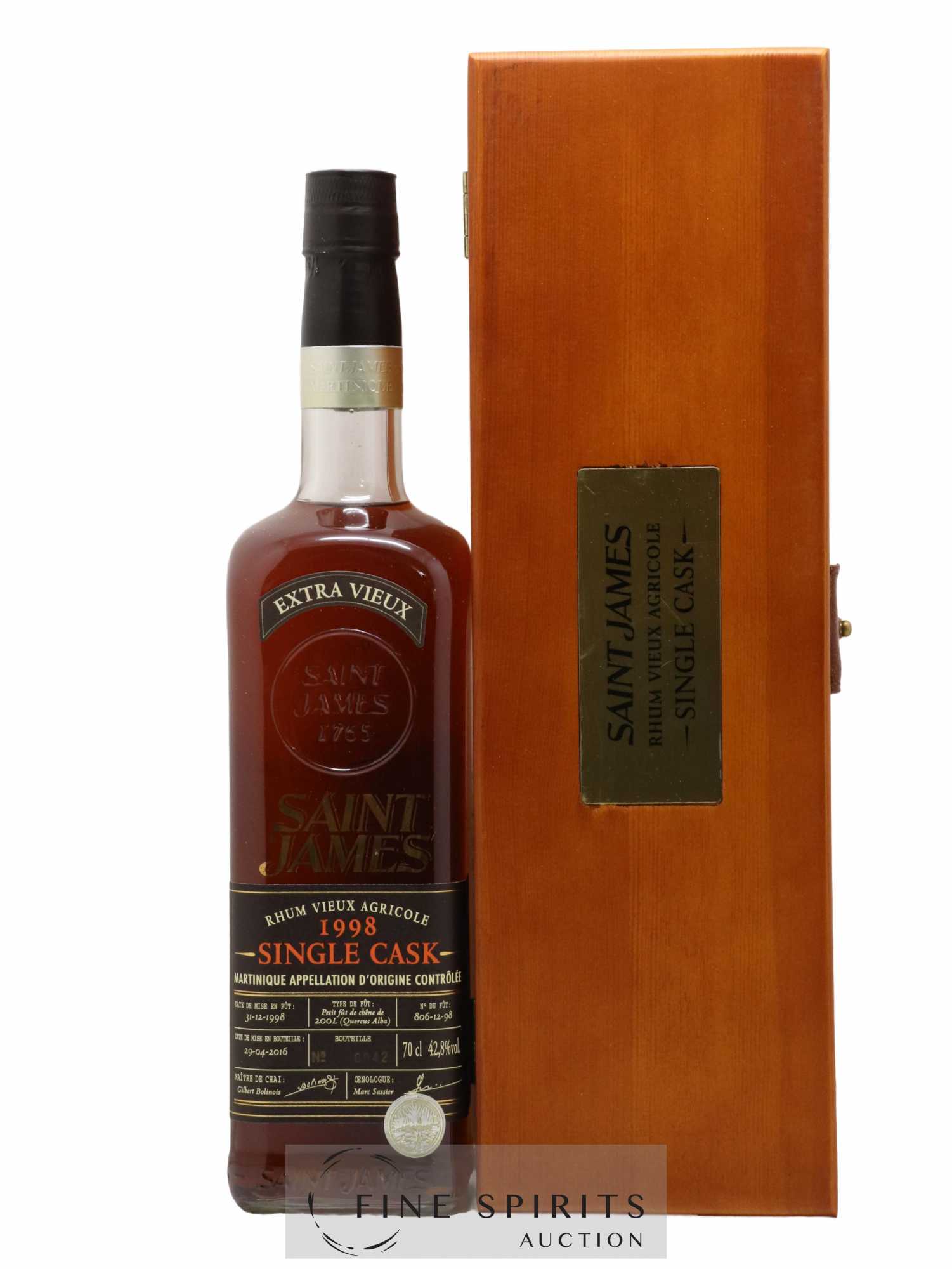 Saint James 1998 Of. Single Cask n°831-12-98 - bottled 2016