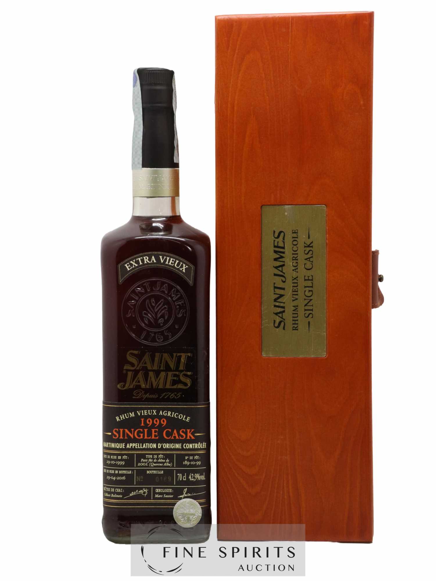 Saint James 1999 Of. Single Cask n°189-10-99 - bottled 2016