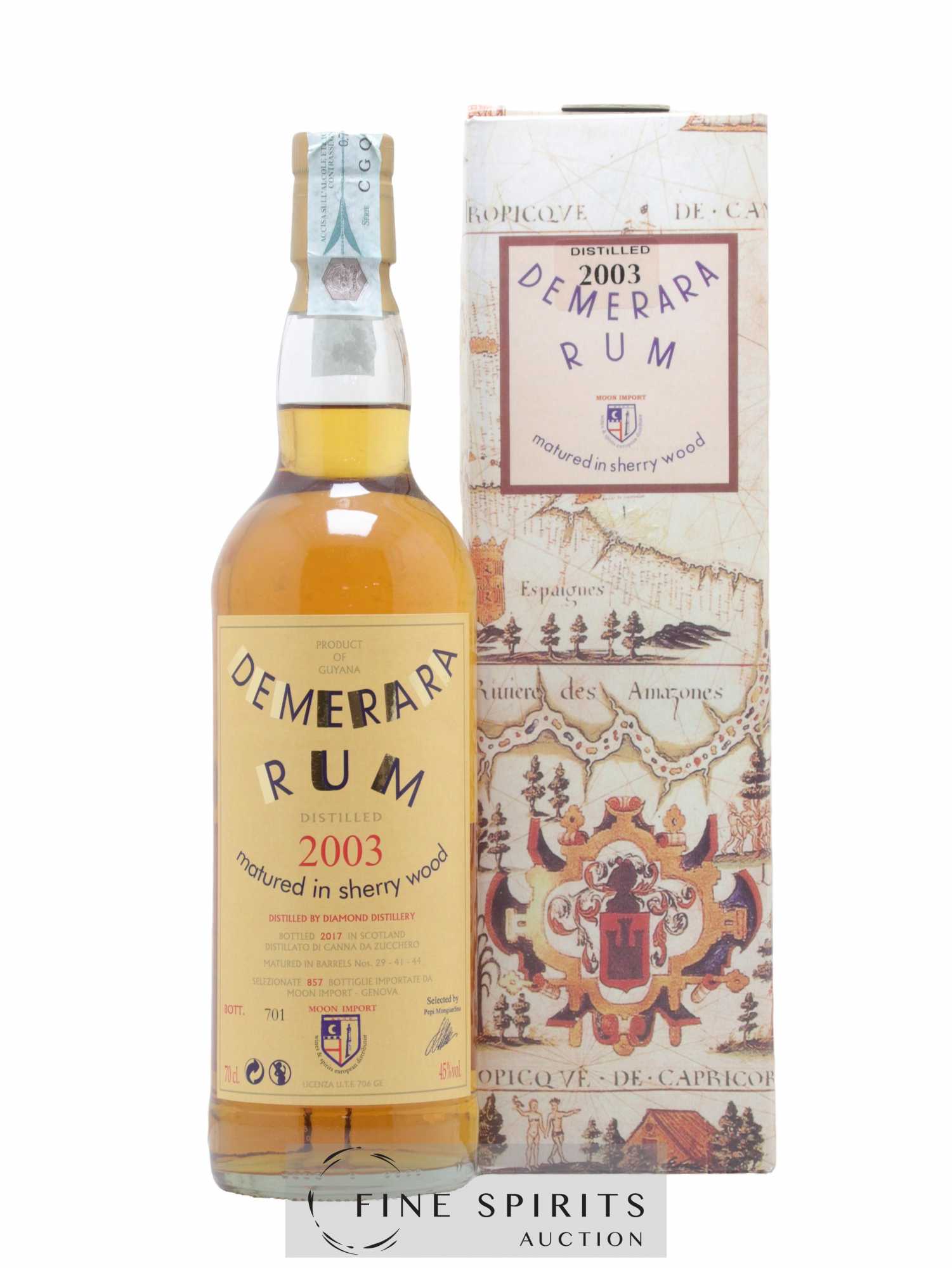 Demerara Rum 2003 Moon Import Barrels n°29-41-44 - One of 857 - bottled 2017