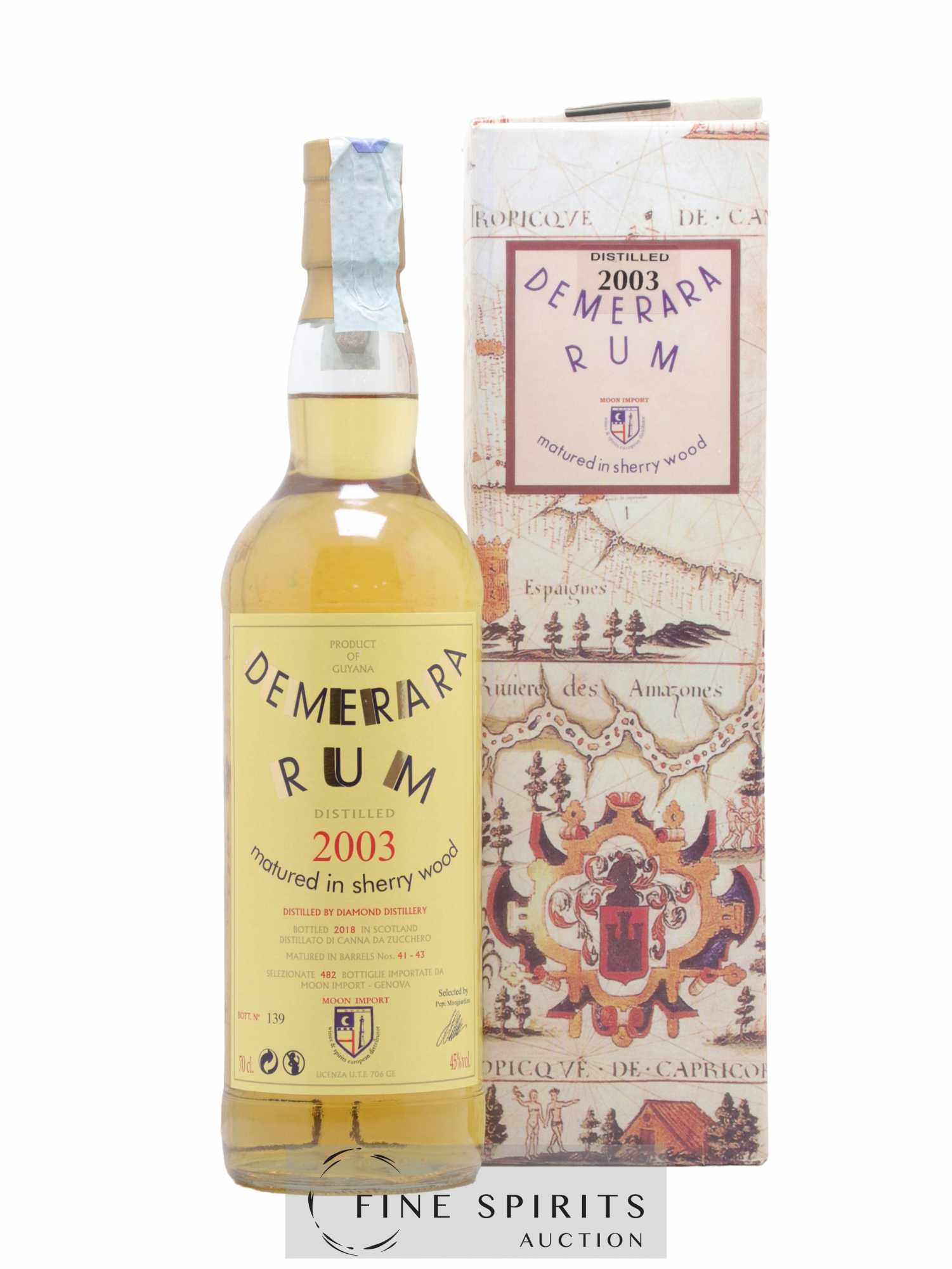Demerara Rum 2003 Moon Import Barrels n°41-43 - One of 482 - bottled 2018