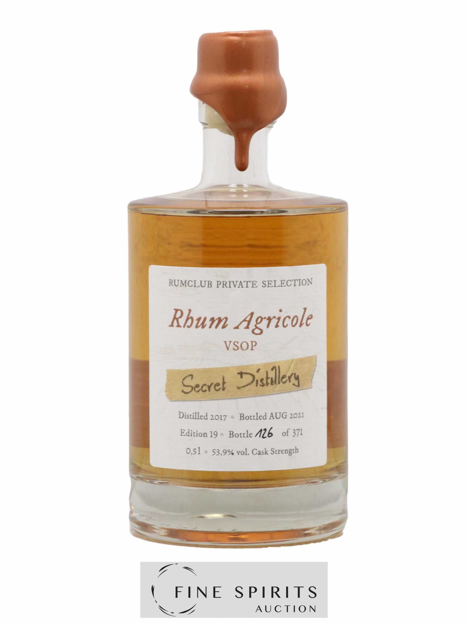 Secret Distillery 2017 Spirit of Rum VSOP Edition 19 - One of 371 - bottled 2021 RumClub Private Selection