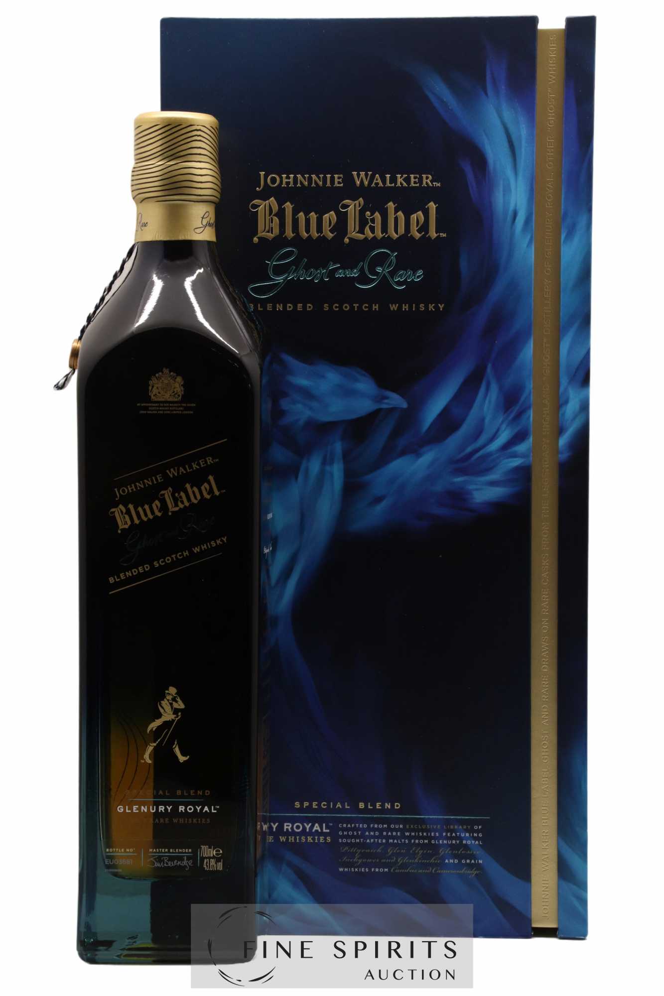 Johnnie Walker Of. Ghost and Rare Glenury Royal and 7 Rare Whiskies Blue Label - Special Blend