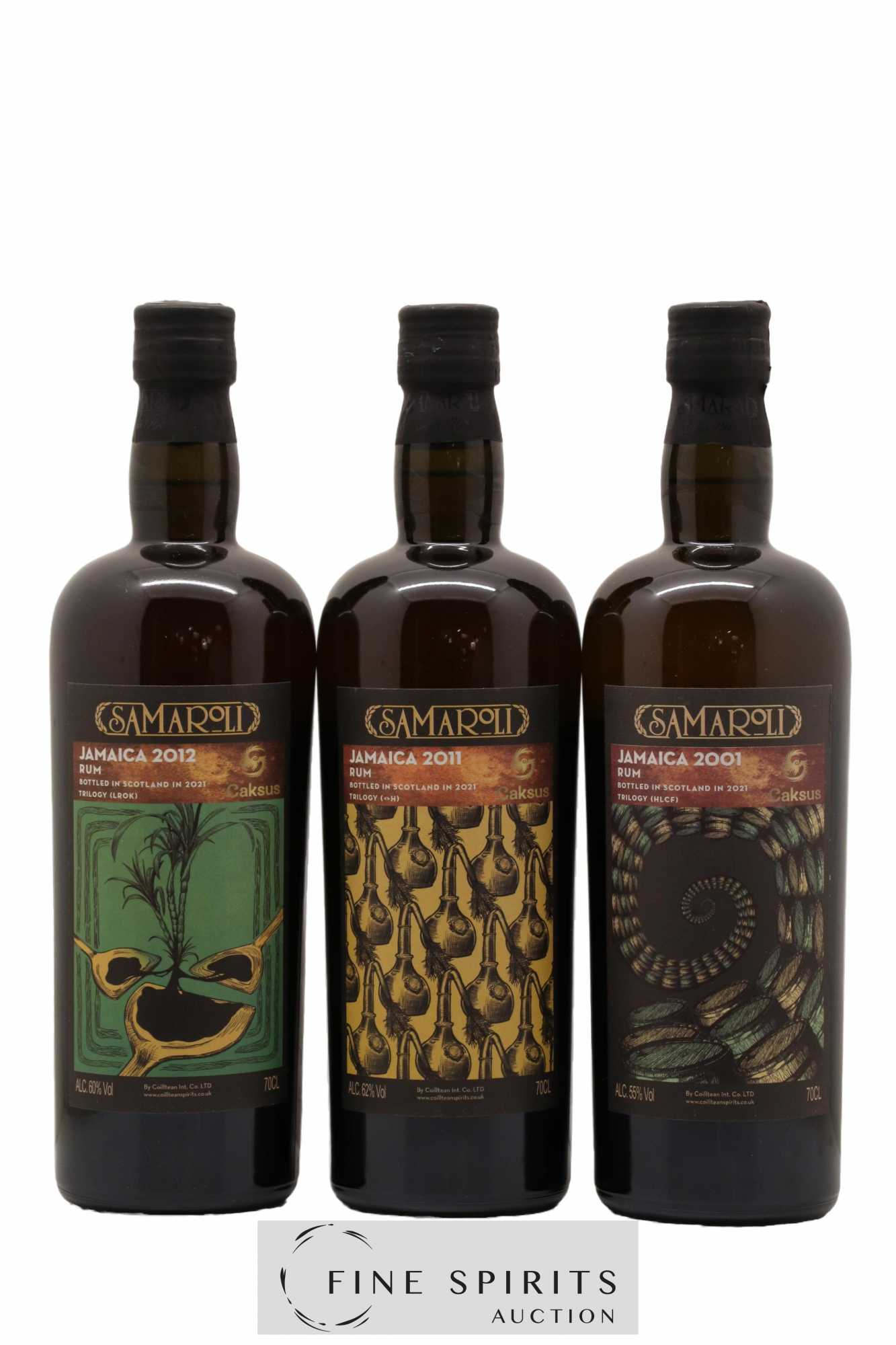Samaroli Rarest Bottles Buy Samaroli Of. Jamaica Trilogy Caksus Set of 3 bottles - bottled 2021 ...