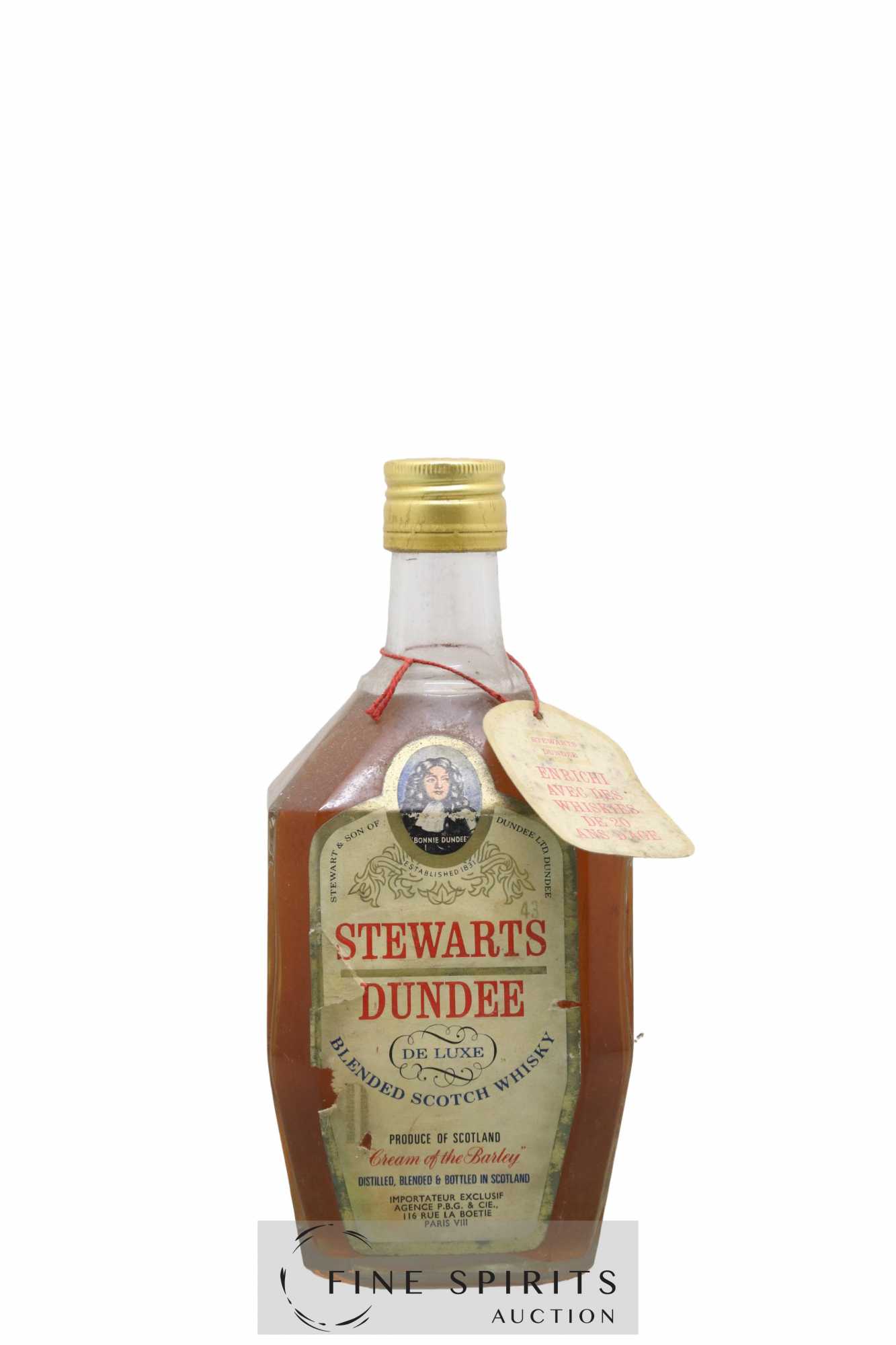 Stewarts Dundee Whisky Blended Scotch of DUNDEE De Luxe the Cream 