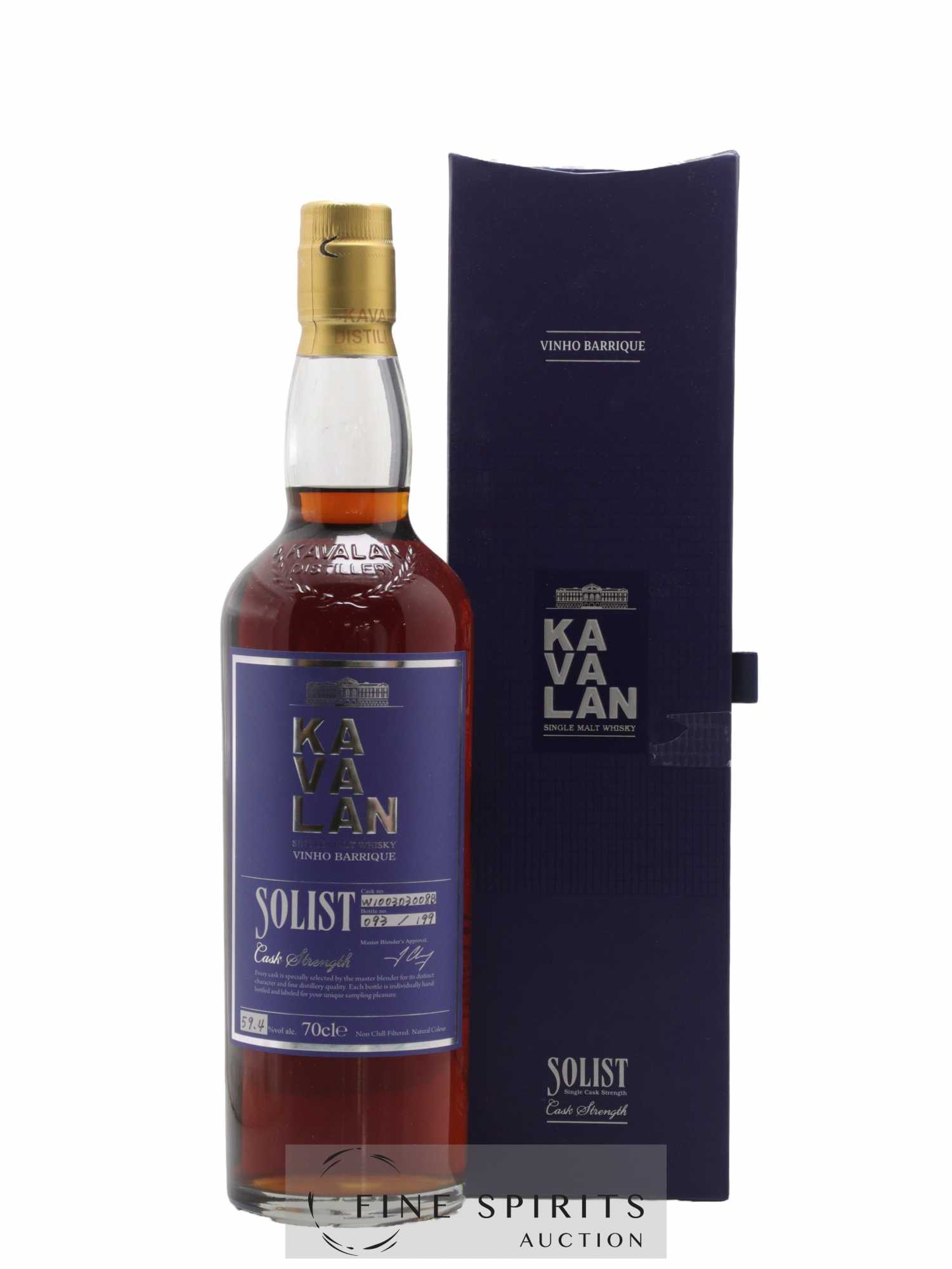 Kavalan Of. Solist Vinho Barrique n°W100303008B - One of 199 - bottled 2015 Cask Strength