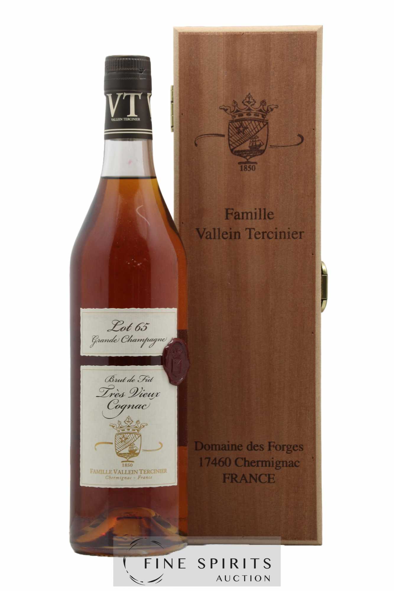 Vallein Tercinier Of. Très Vieux Cognac Lot 65 - bottled 2016