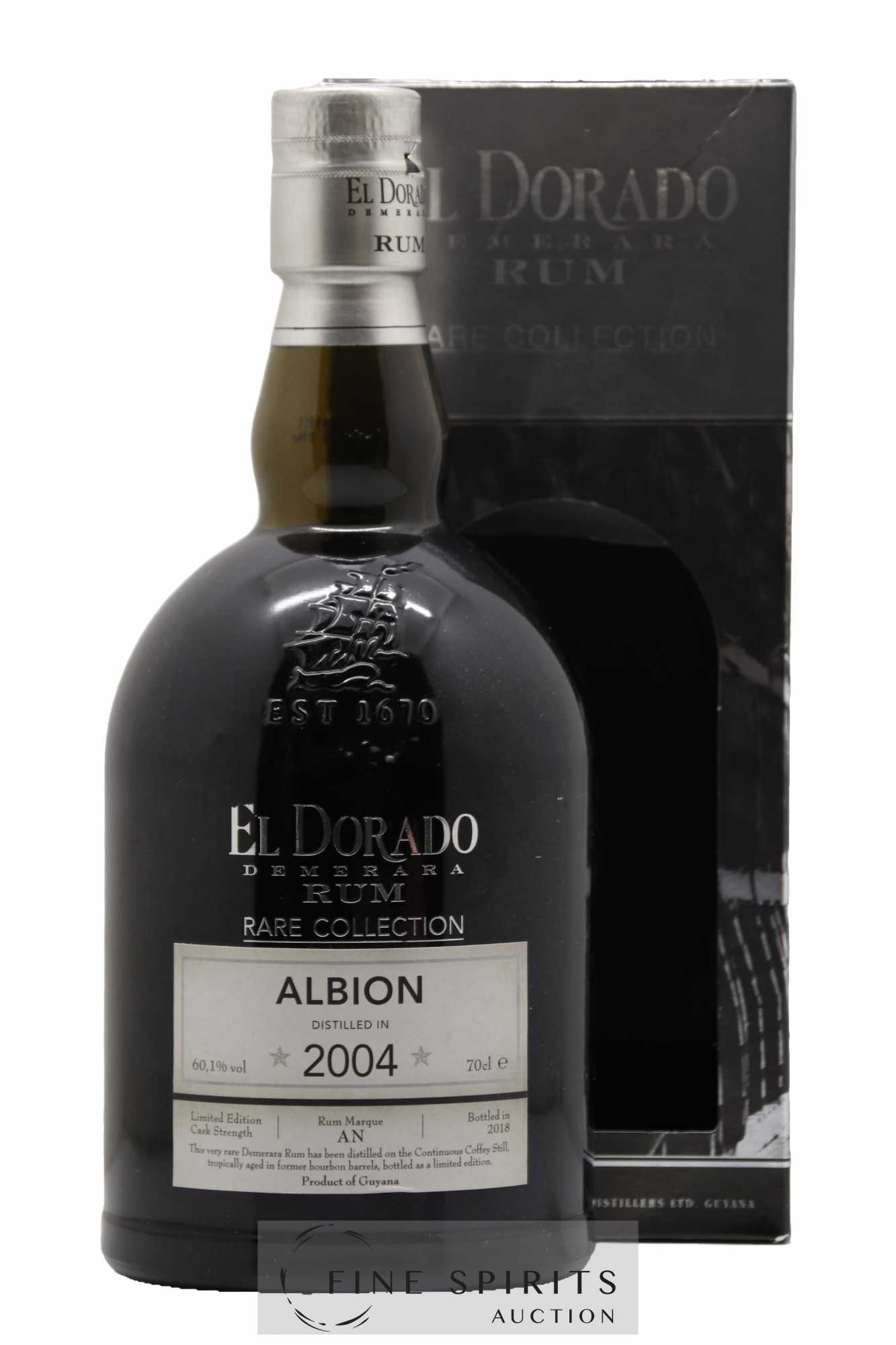 El Dorado 2004 Of. Albion Marque AN - bottled 2018 Rare Collection