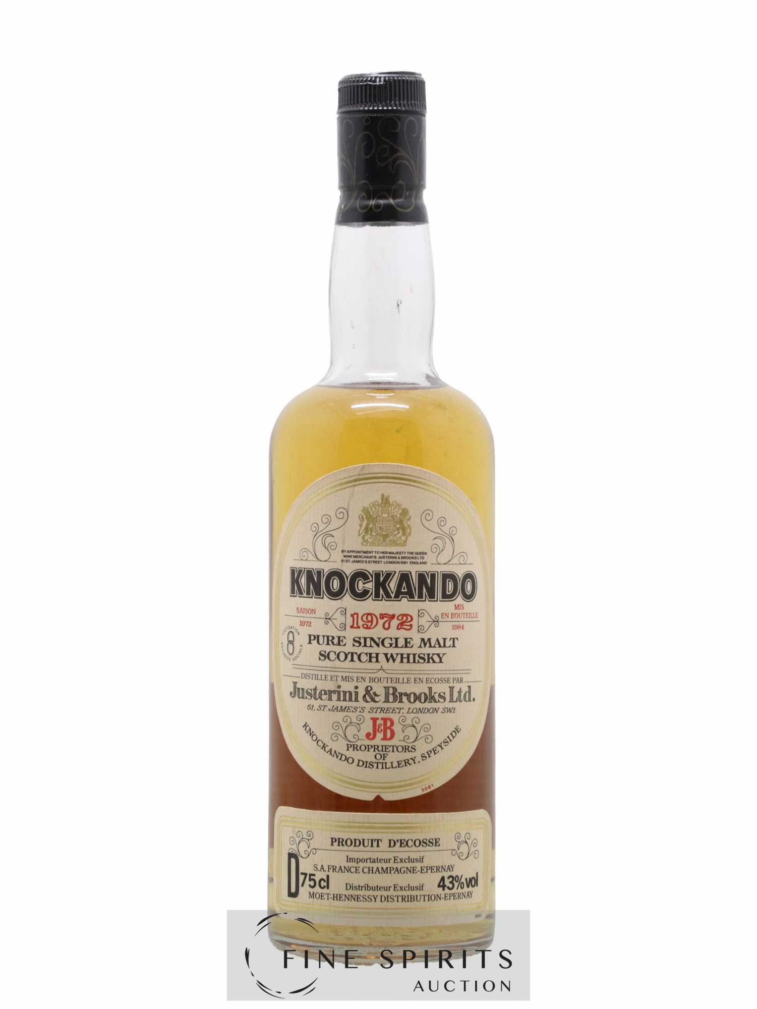 Knockando 1972 Of. bottled 1984 France Champagne Import