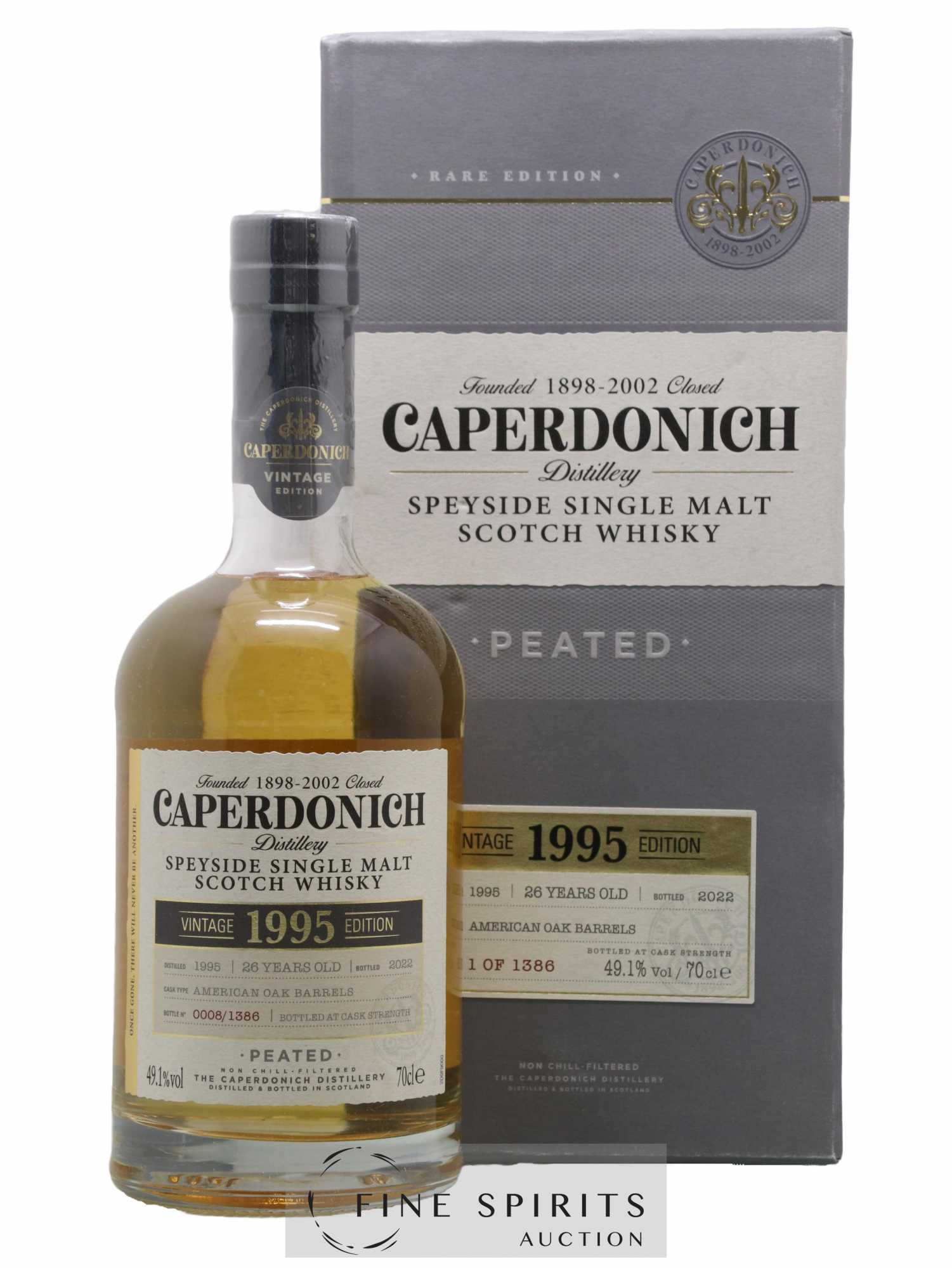 Caperdonich 26 years 1995 Of. Peated American Oak Barrels - One of 1386 - bottled 2022 Vintage Edition