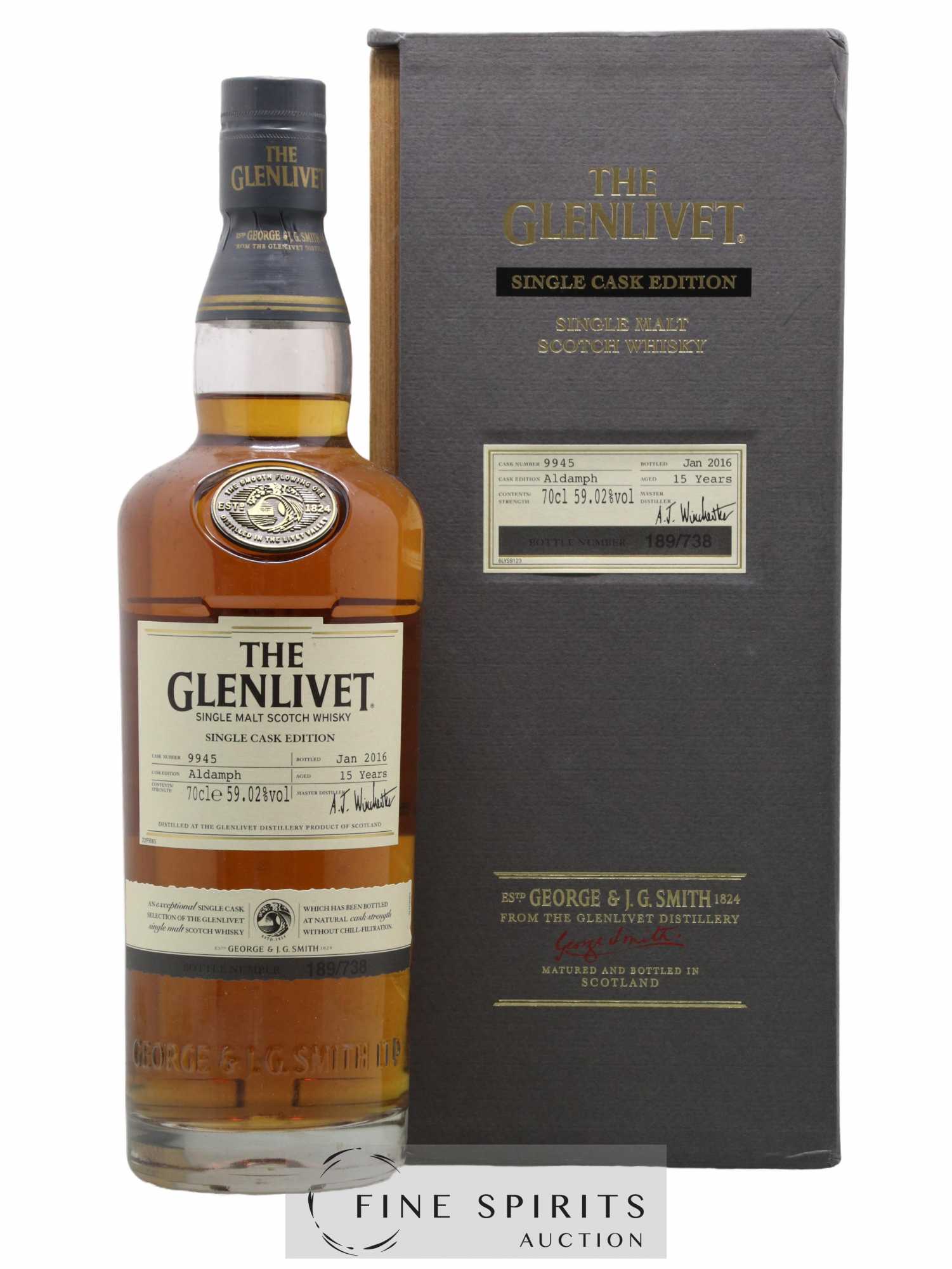 Glenlivet (The) 15 years Of. Single Cask Edition n°9945 - One of 738 - bottled 2016