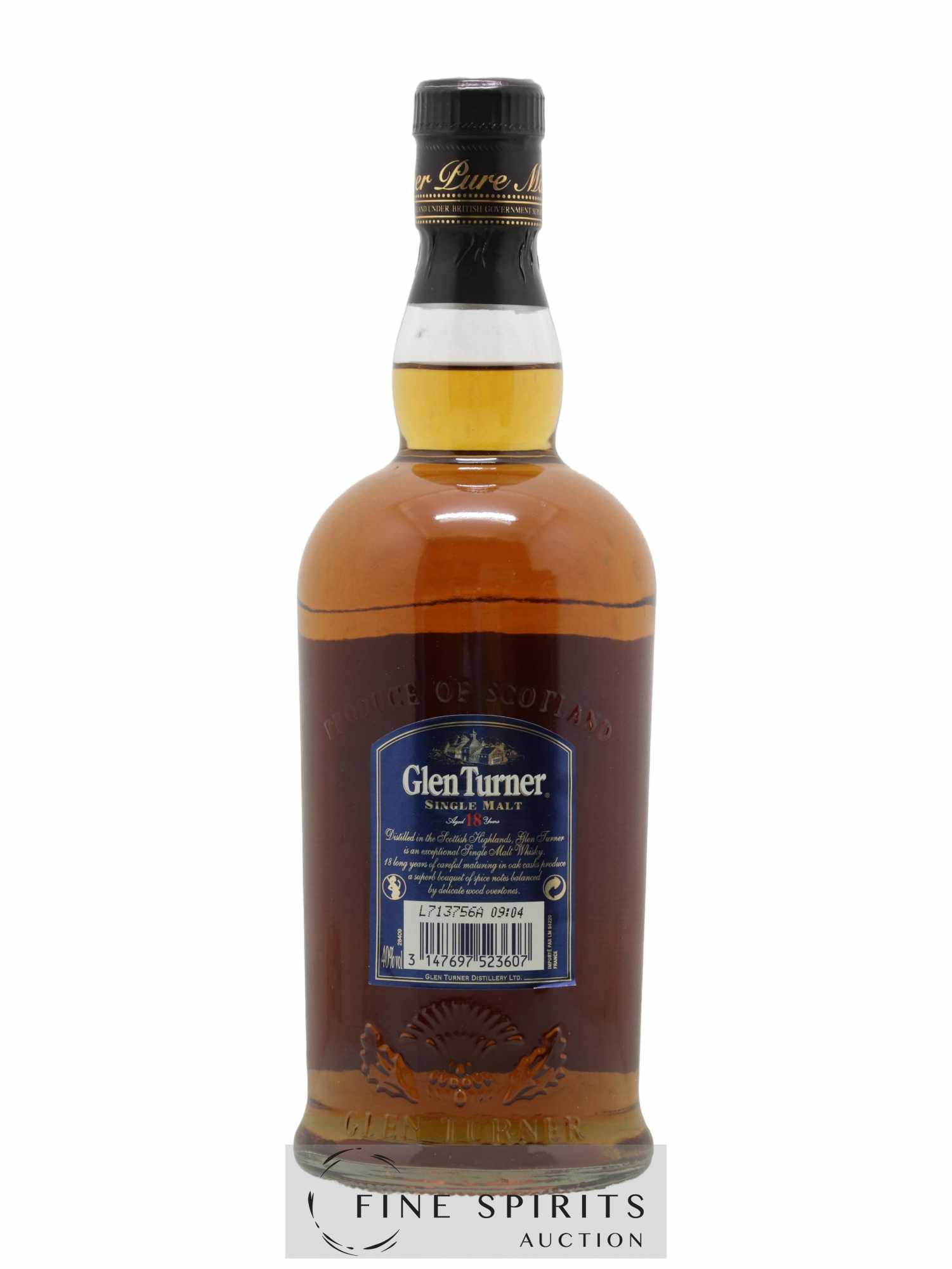 Buy Glen Turner 18 years Of. Extra Old Reserve (lot: 637)