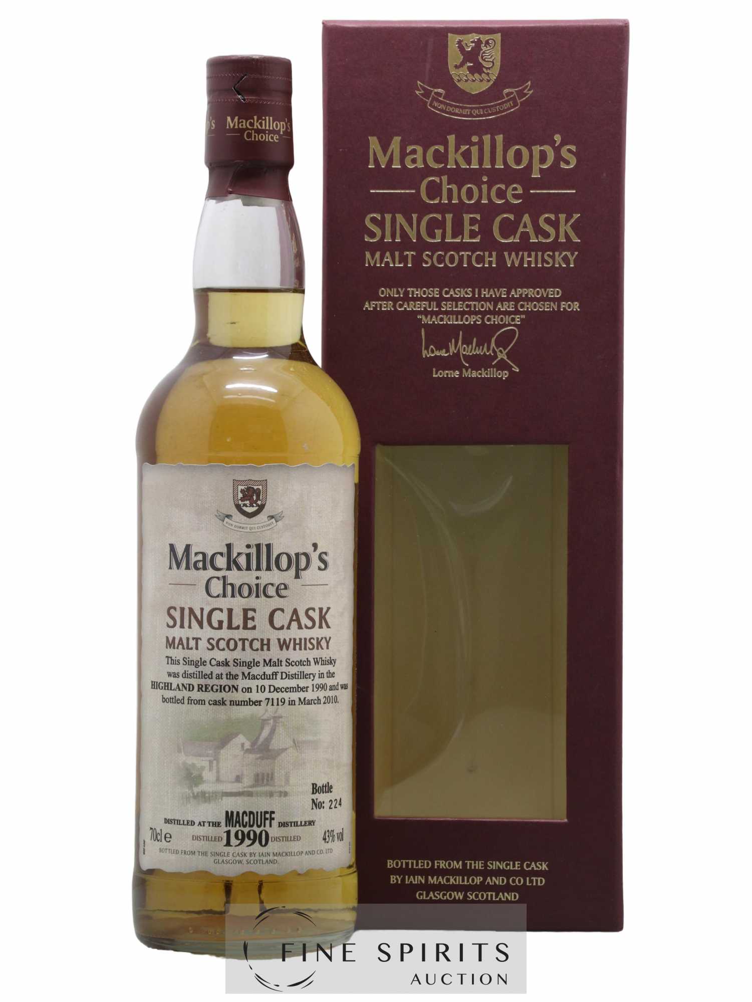 Macduff 1990 MacKillop & Co. Mackillop's Choice Single Cask n°7119 - bottled 2010