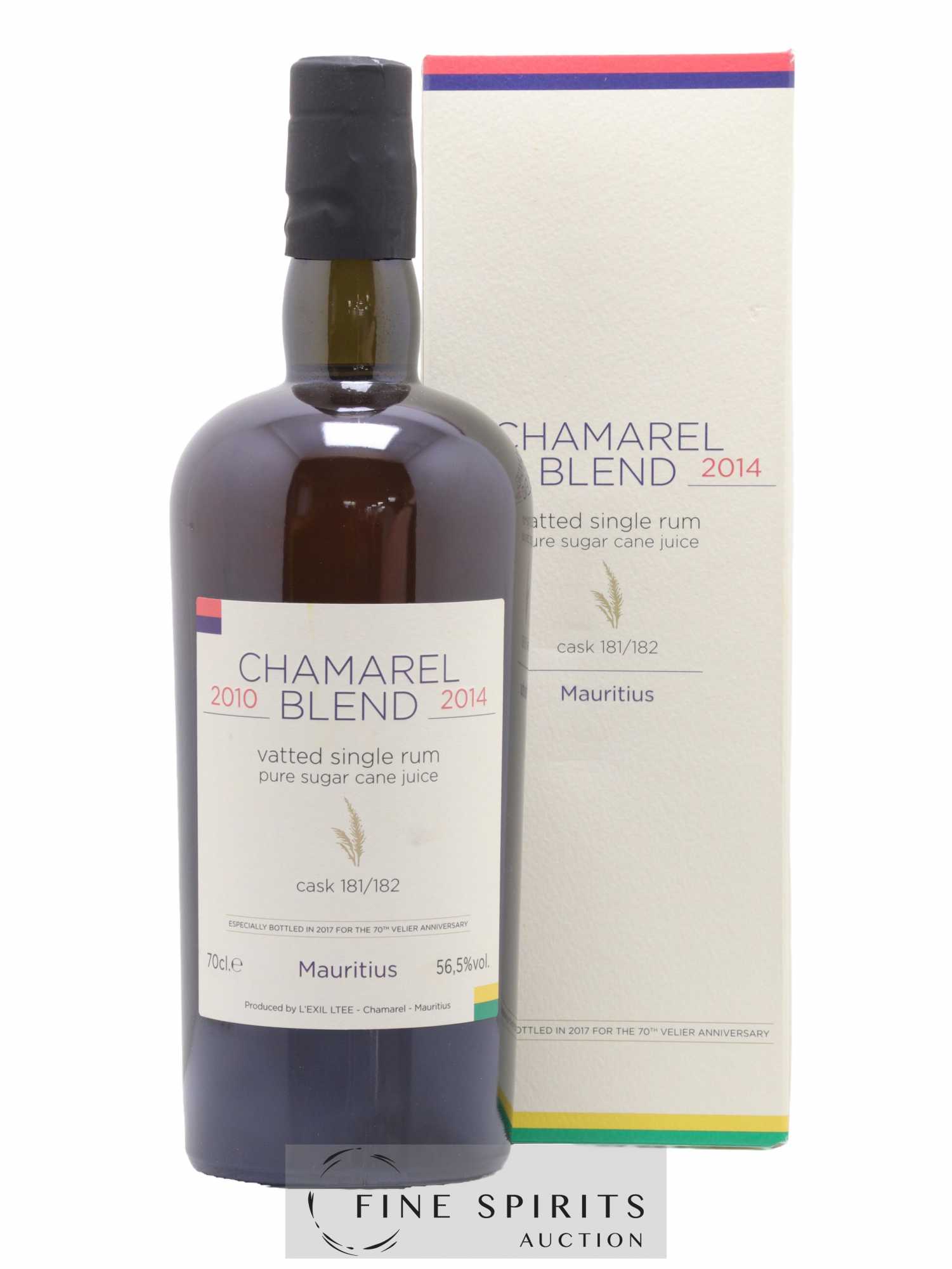 Chamarel Velier Blend 2010-2014 Cask 181-182 - bottled 2017 70th Velier Anniversary