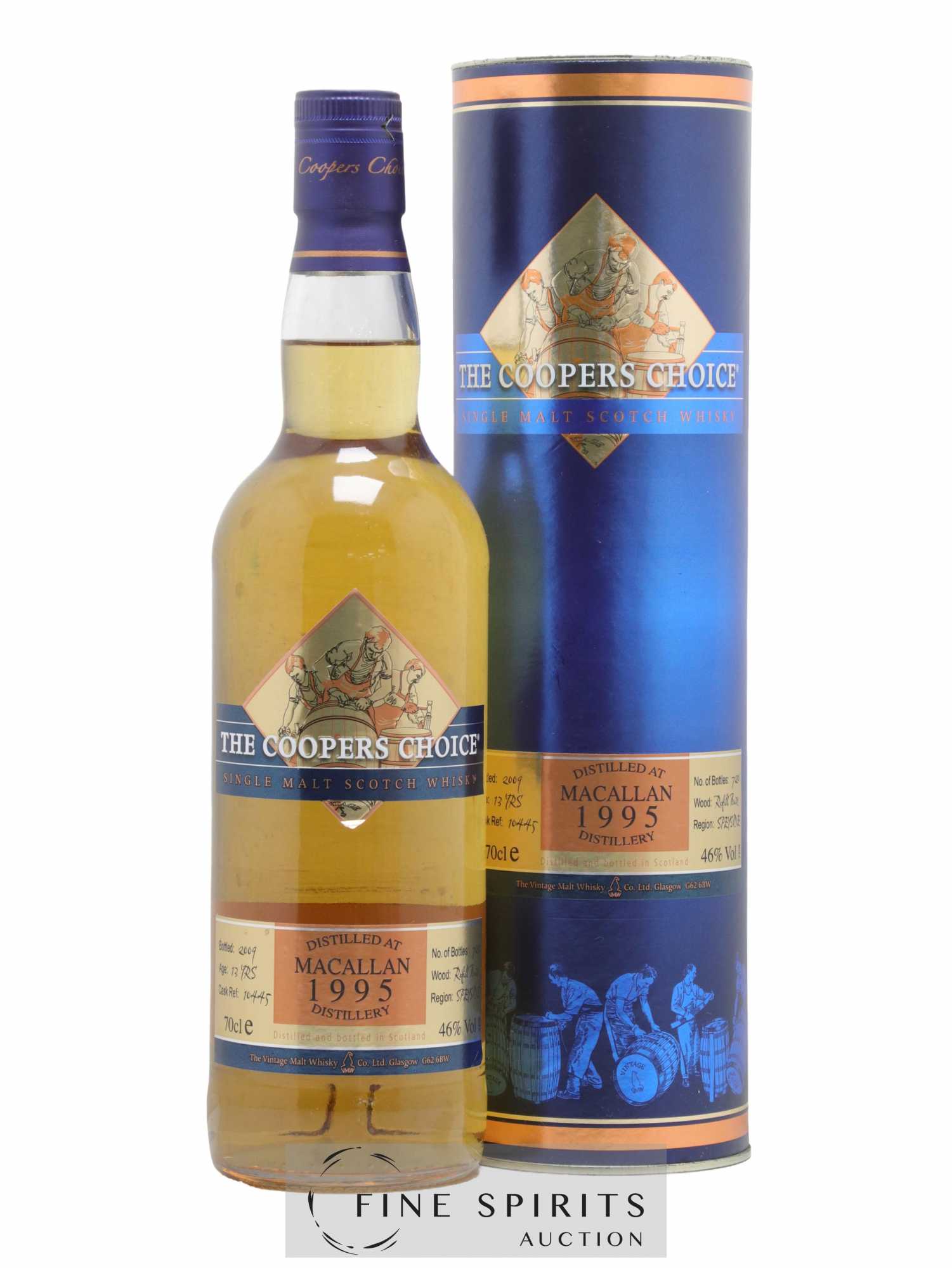 Macallan (The) 13 years 1995 The Vintage Malt Whisky Co. Ltd. The Cooper'S Choice Cask n°10445 - One of 720 - bottled 2009